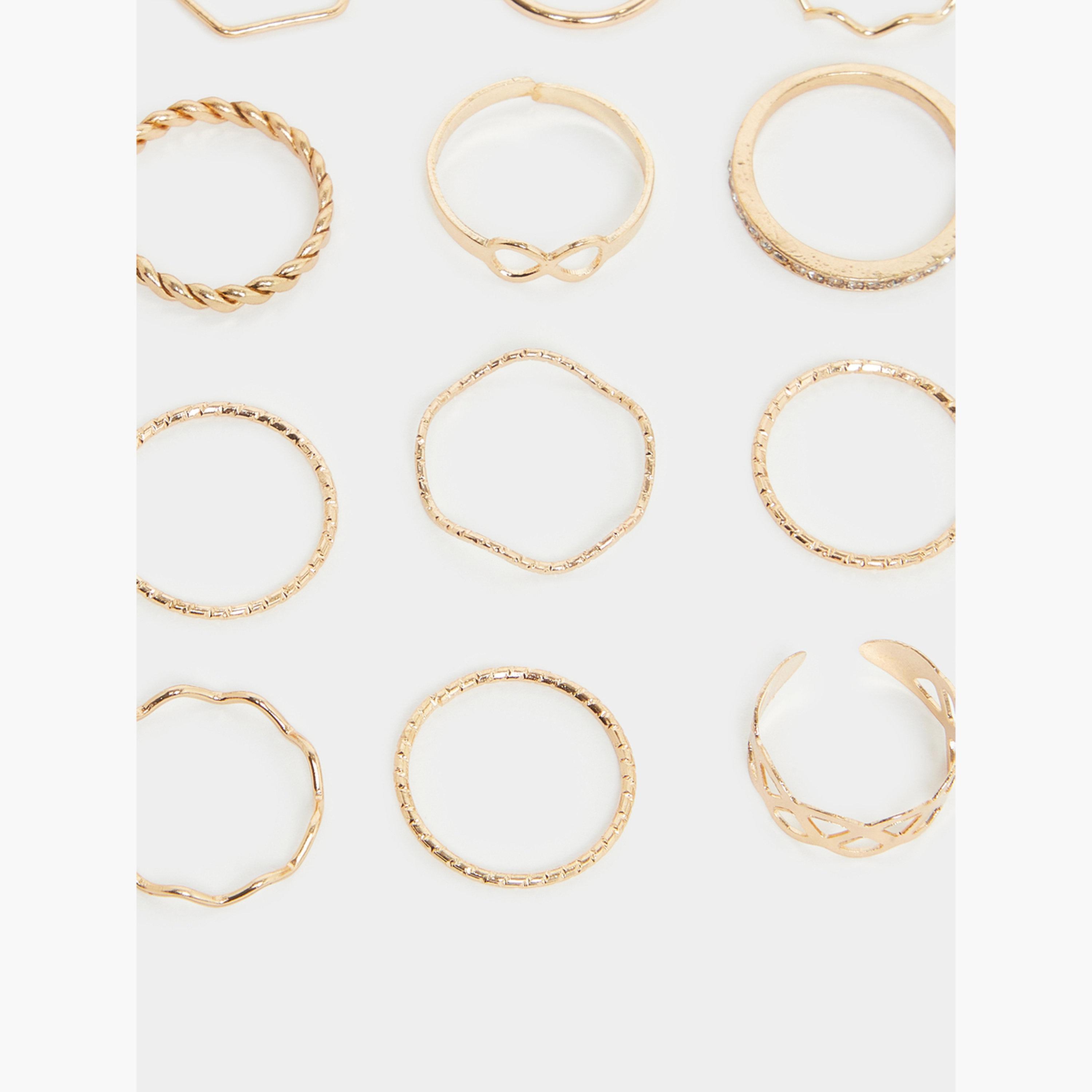 Styli Pack of 36 - Assorted Gold Rings-women-watchesandjewellery-jewellery-rings-image-2