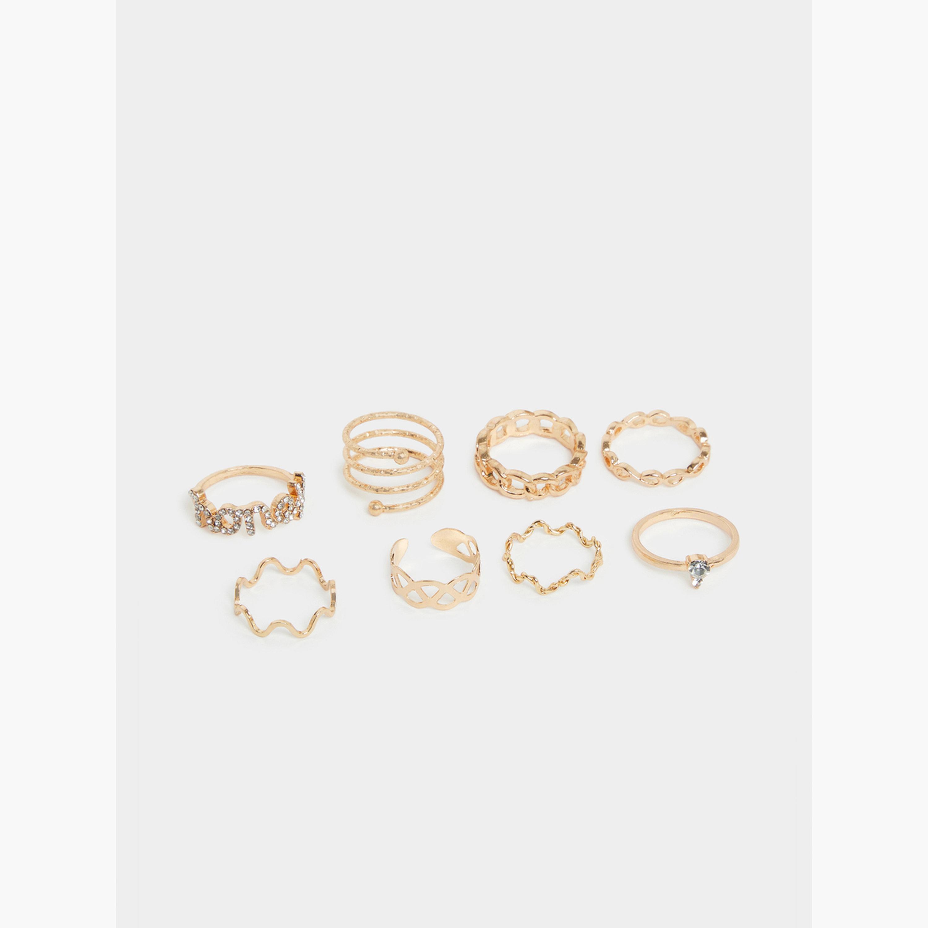 Styli Pack of 36 - Assorted Gold Rings-women-watchesandjewellery-jewellery-rings-image-3