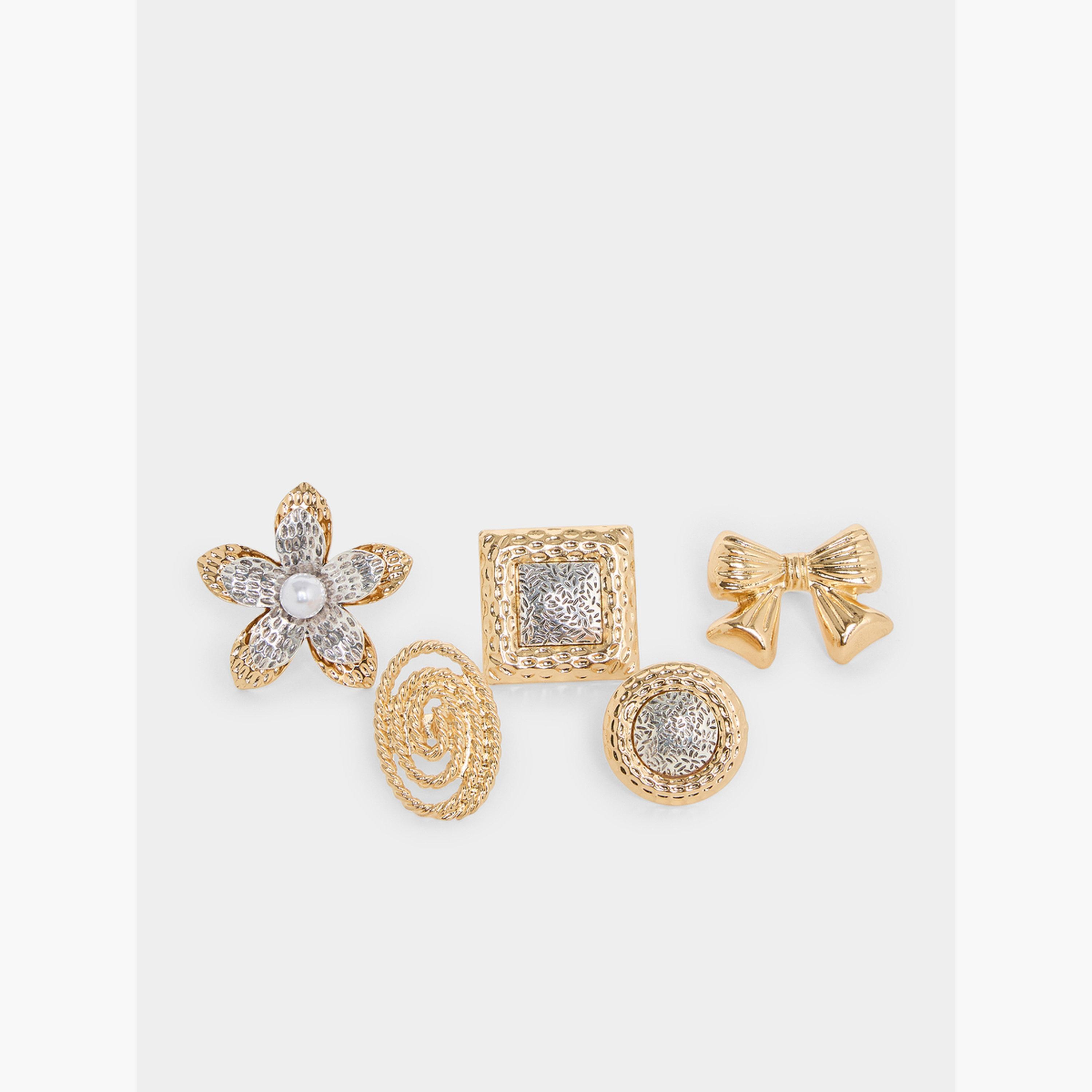 Styli Set of 5 - Embellished Assorted Rings-women-watchesandjewellery-jewellery-rings-image-1