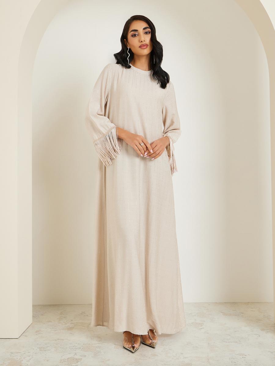 جلابية مزينة بأحجار الراين وشرابات-women-arabicclothing-jalabiyas-image-1