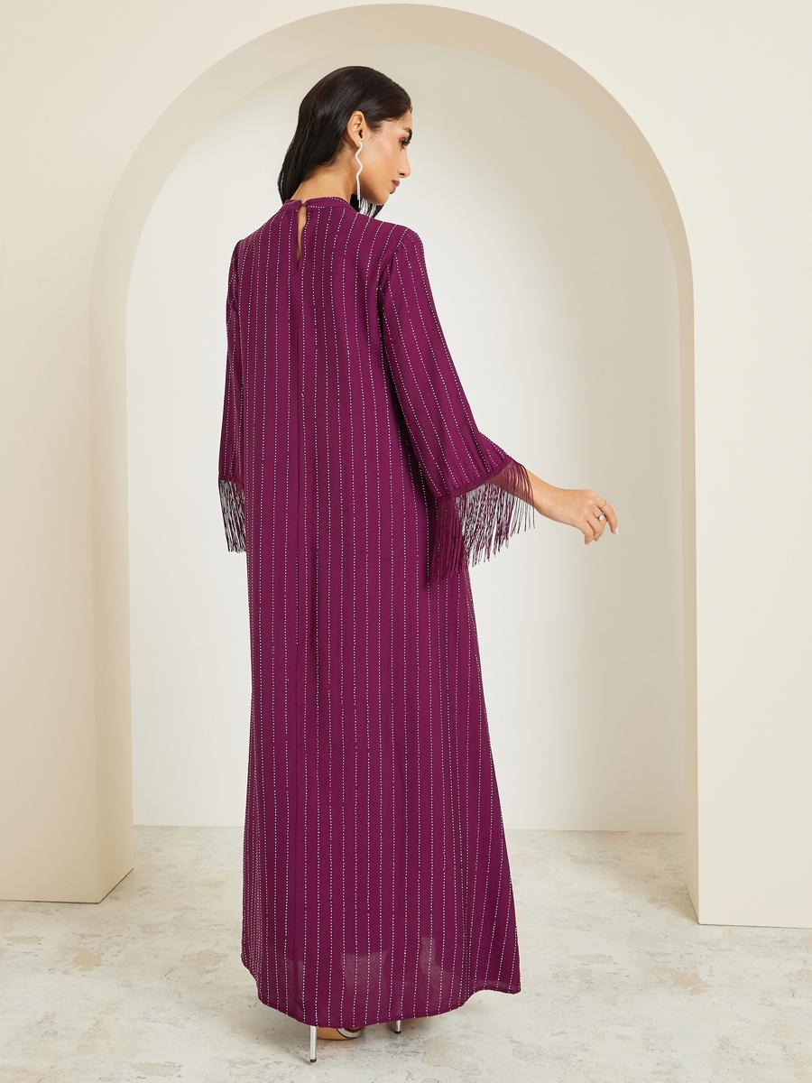 جلابية مزينة بأحجار الراين وشرابات-women-arabicclothing-jalabiyas-image-4
