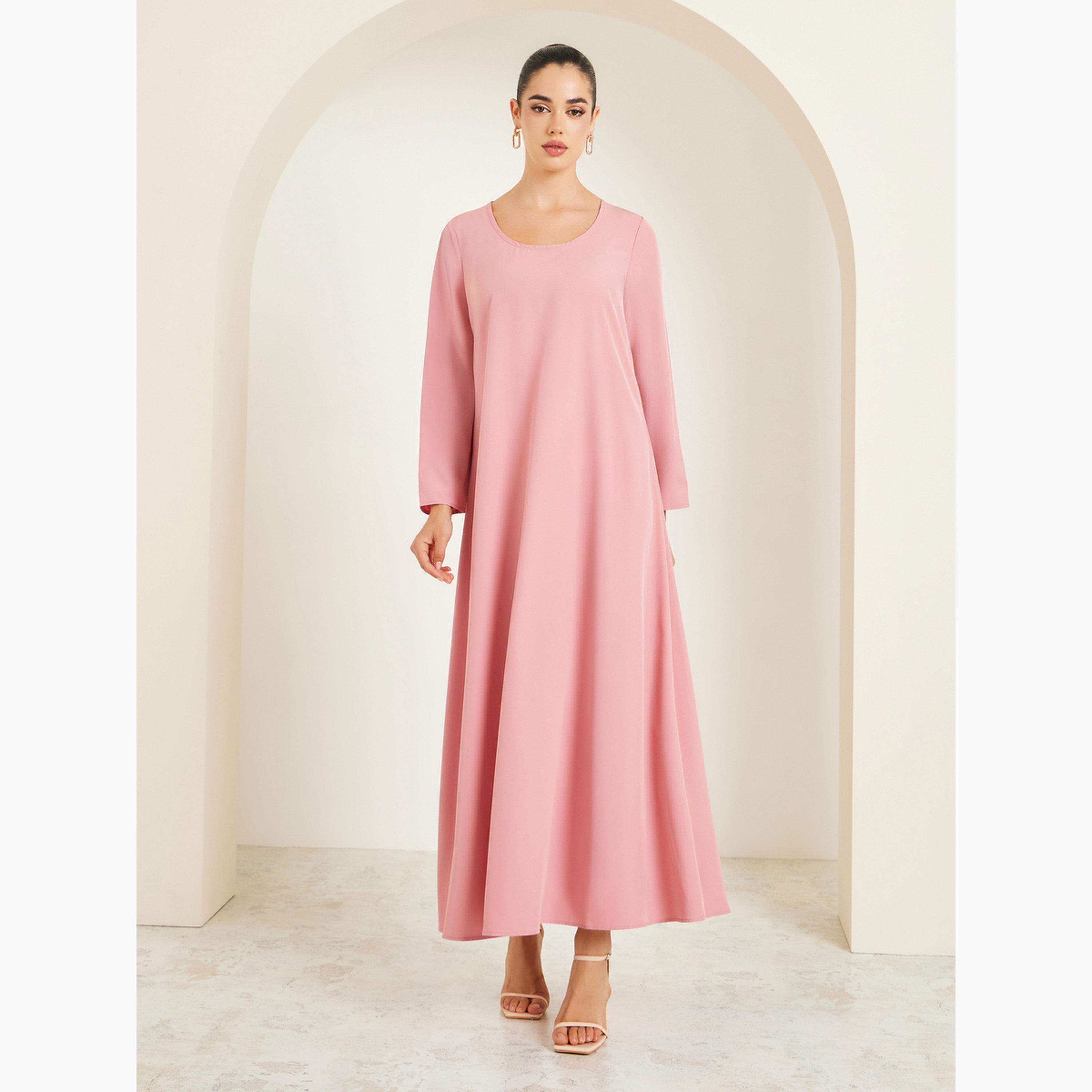 طقم عباية وفستان بتفاصيل دانتيل-women-arabicclothing-sets-image-5