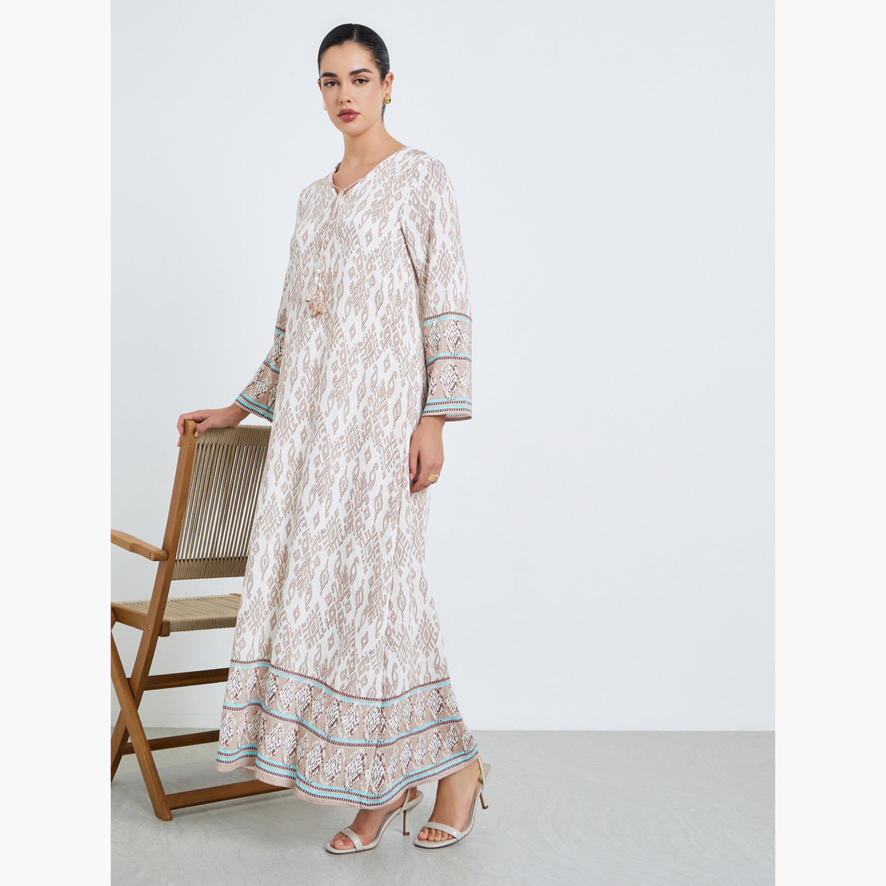 جلابية بطبعة كاملة بقصة واسعة-women-arabicclothing-jalabiyas-image-3