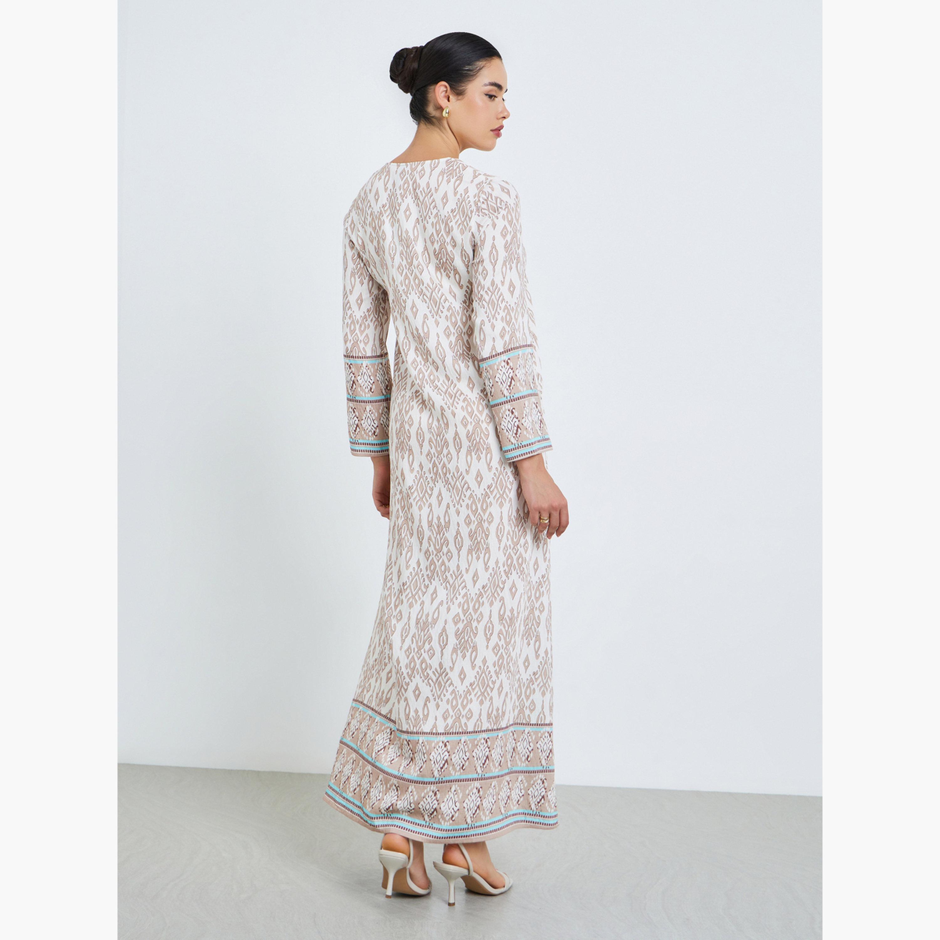 جلابية بطبعة كاملة بقصة واسعة-women-arabicclothing-jalabiyas-image-5