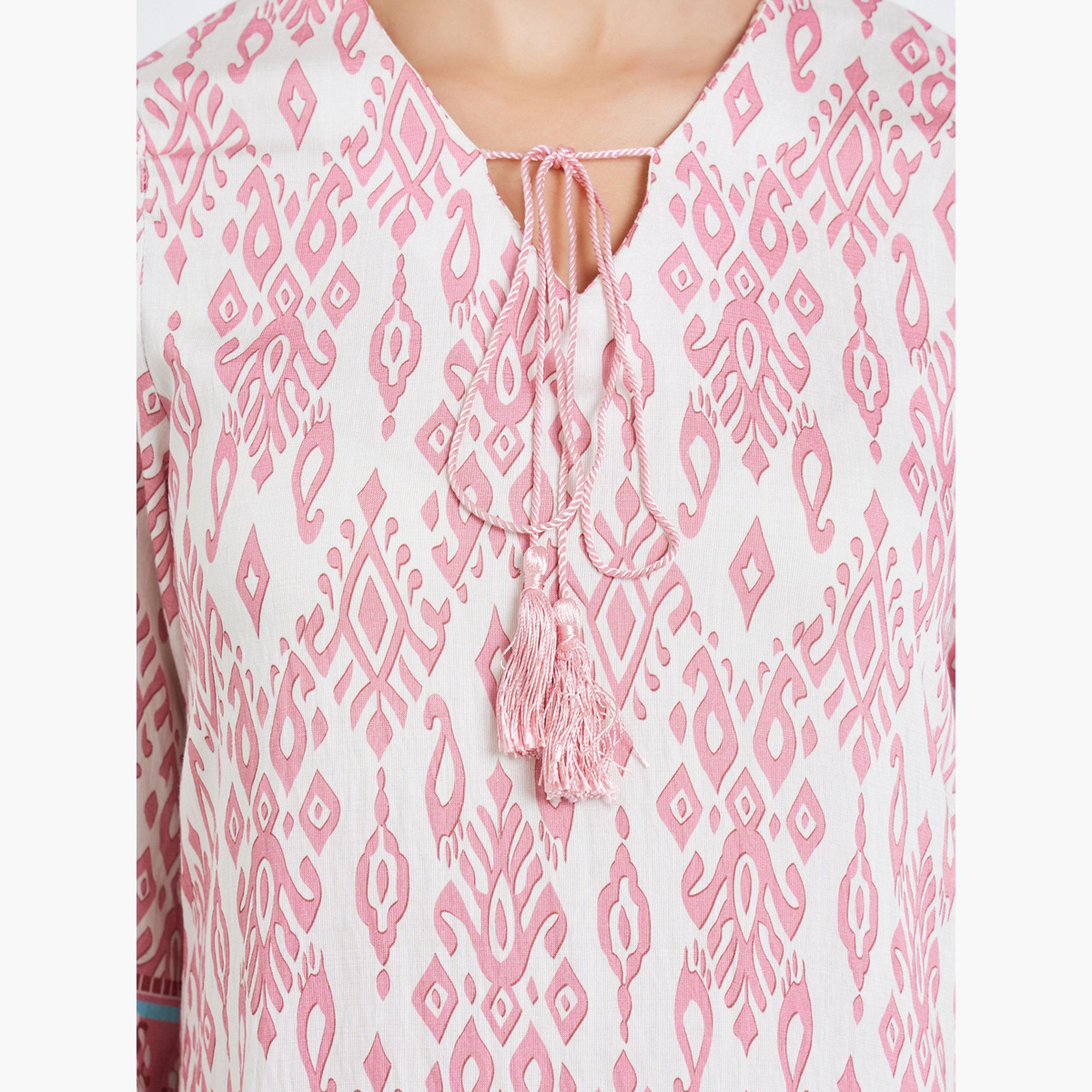 جلابية بطبعة كاملة بقصة واسعة-women-arabicclothing-jalabiyas-image-4