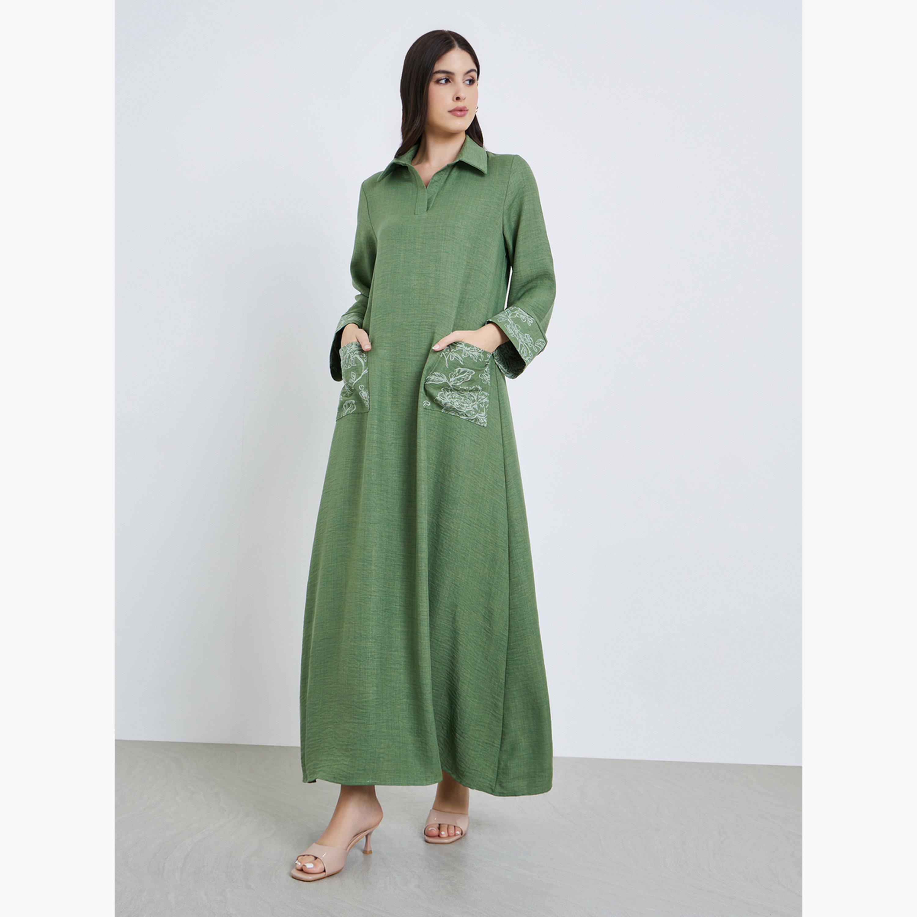 جلابية بياقة مطرزة-women-arabicclothing-jalabiyas-image-3