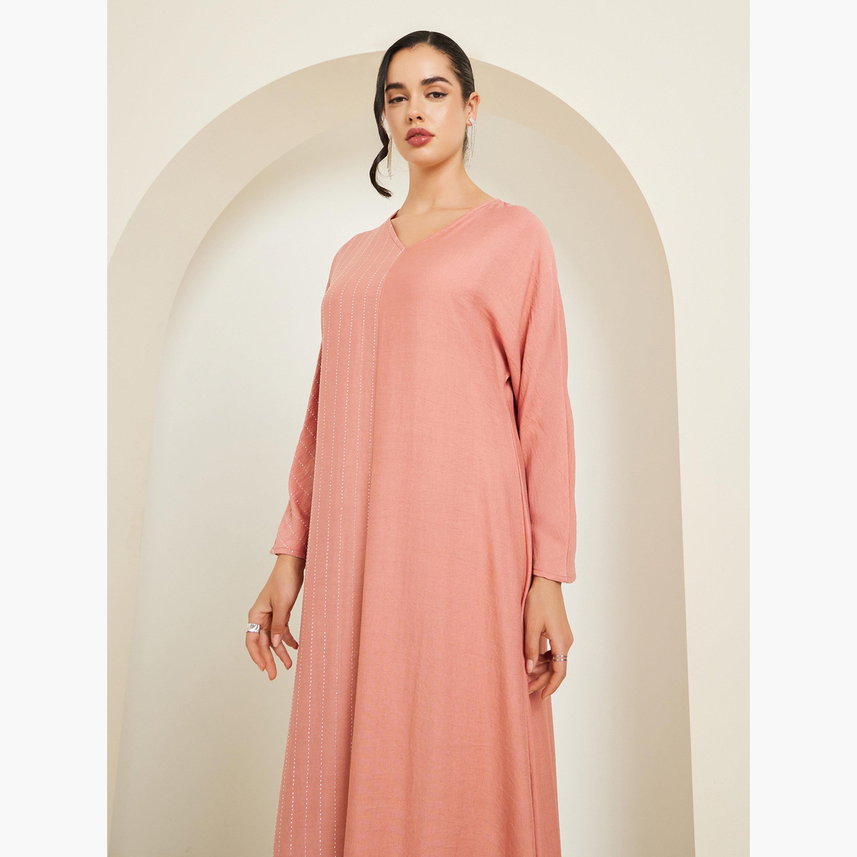 جلابية مزينة بقصة واسعة-women-arabicclothing-jalabiyas-image-2