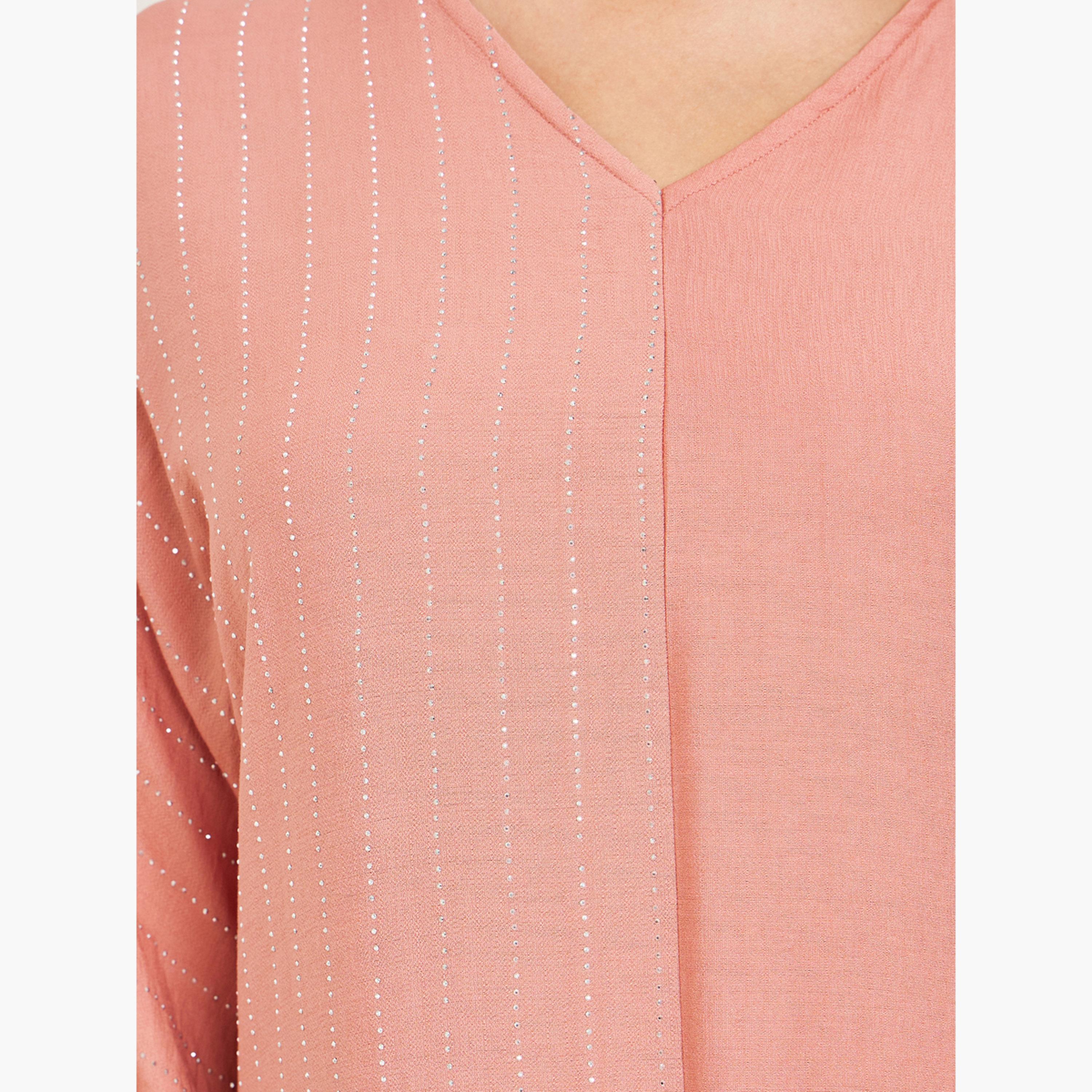 جلابية مزينة بقصة واسعة-women-arabicclothing-jalabiyas-image-4