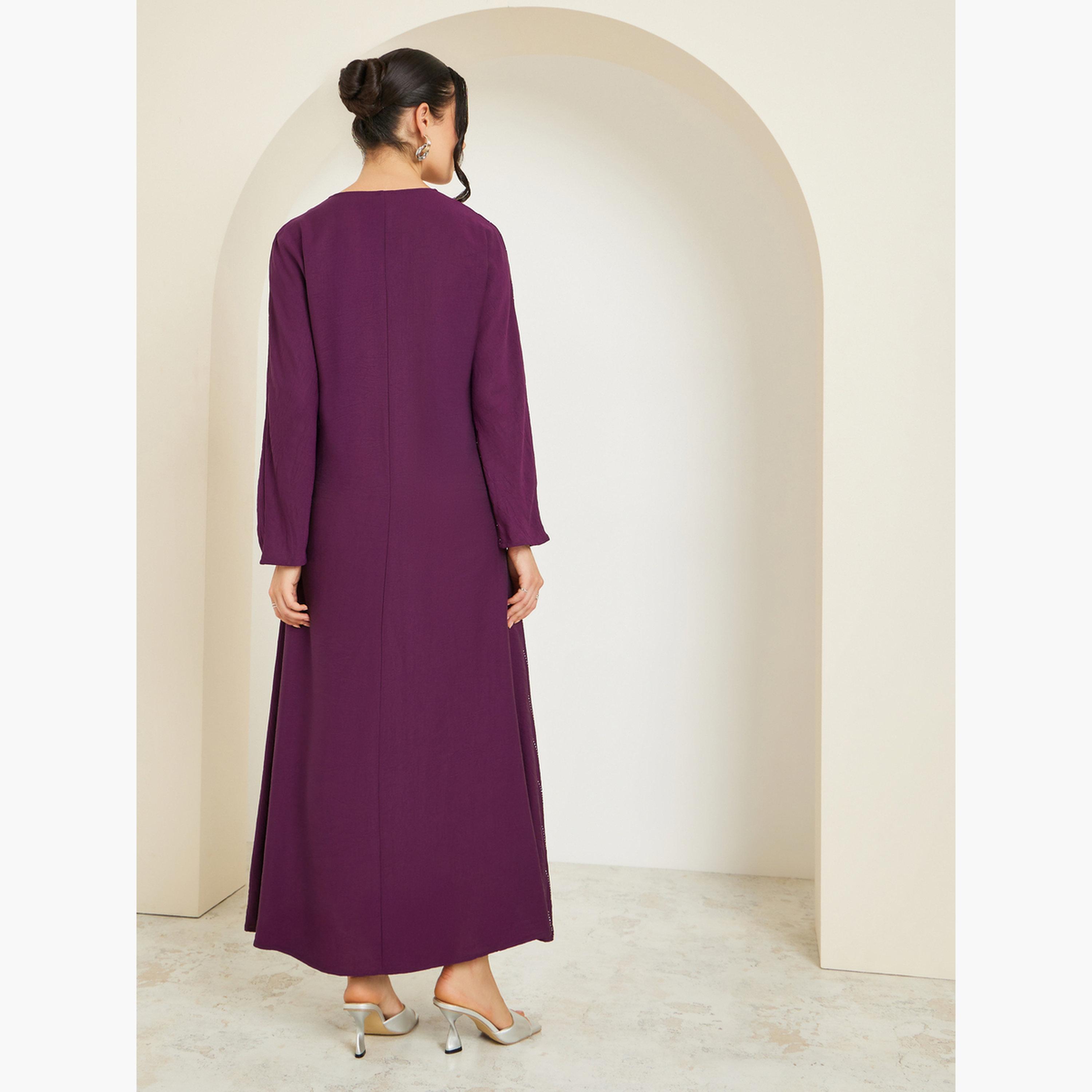جلابية مزينة بقصة واسعة-women-arabicclothing-jalabiyas-image-5