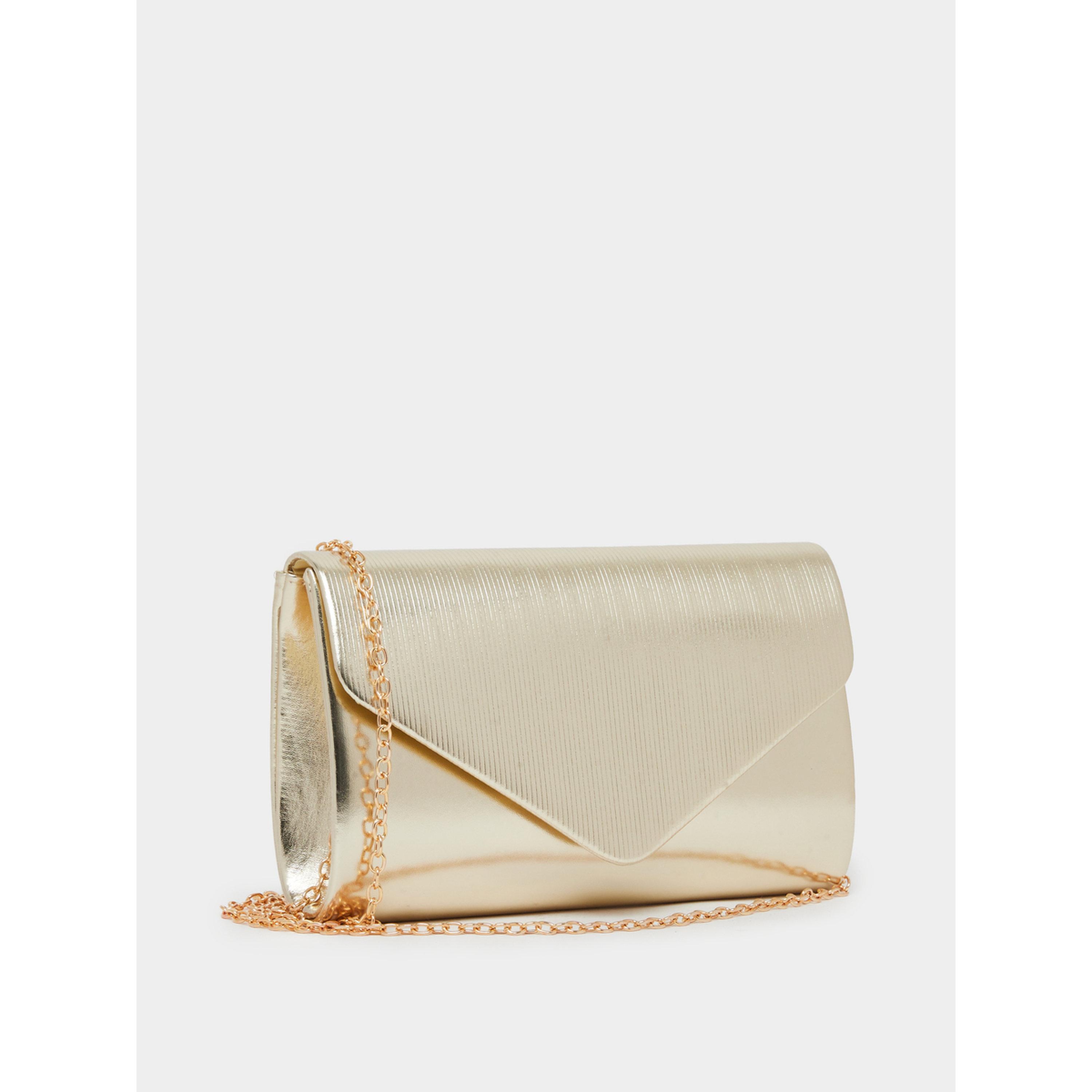 Styli Women Gold Metallic Envelope Clutch Bag-women-bagsandwallets-handbags-image-1