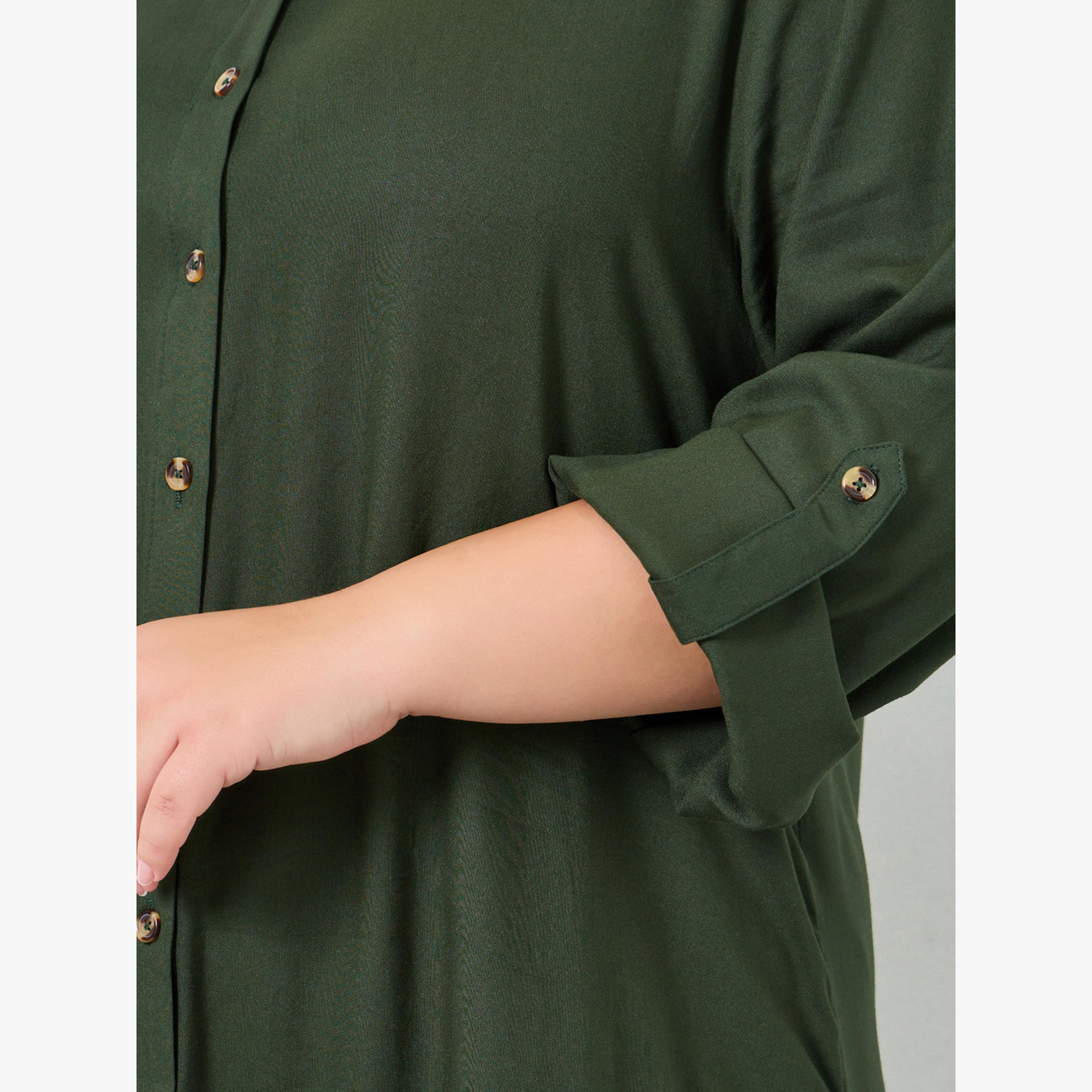 جلابية مقاس كبير بأكمام قابلة للطي-women-arabicclothing-jalabiyas-image-5