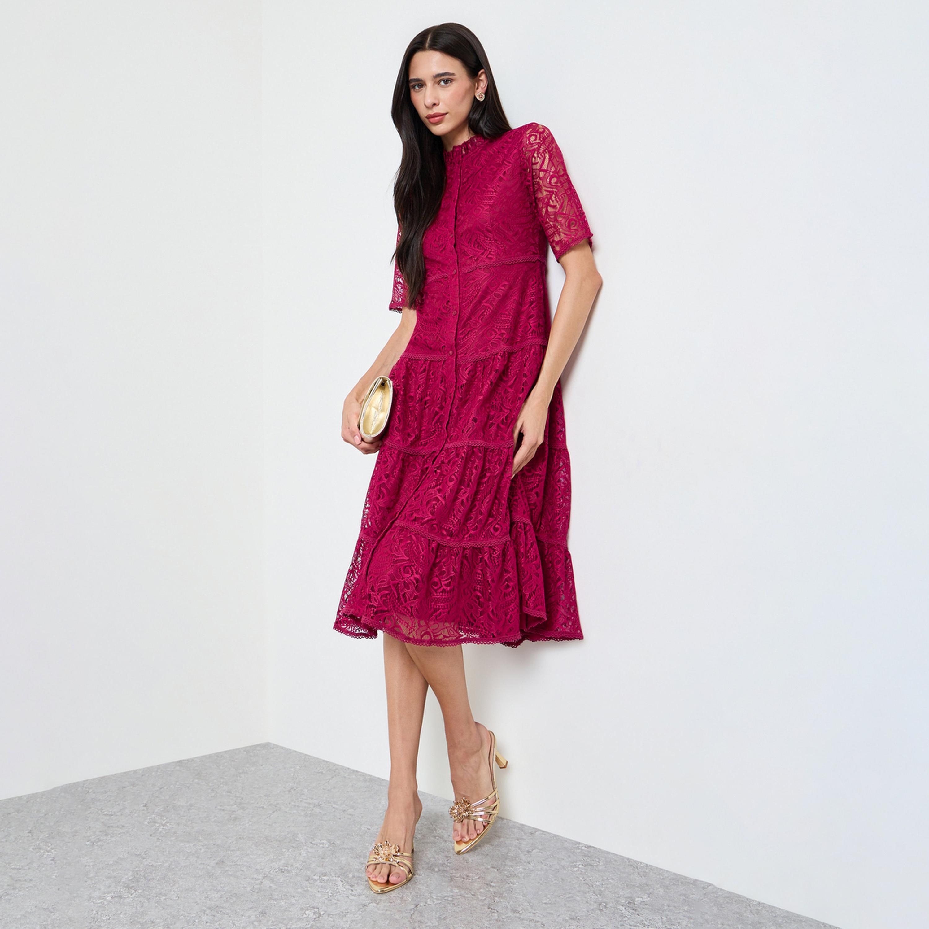 فستان ميدي متعدد الطبقات بطبقة دانتيل علوية-women-clothing-dresses-image-2