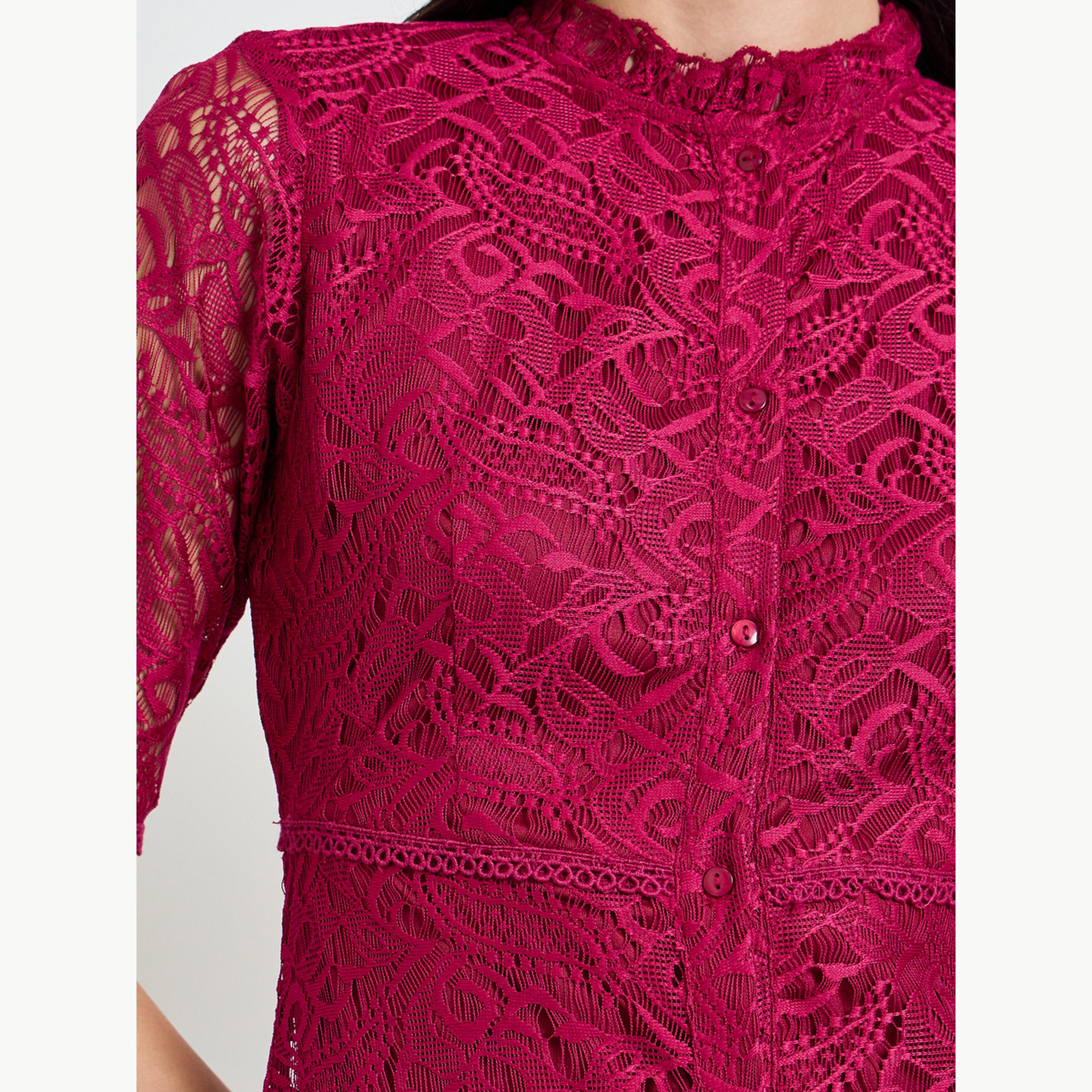 فستان ميدي متعدد الطبقات بطبقة دانتيل علوية-women-clothing-dresses-image-5