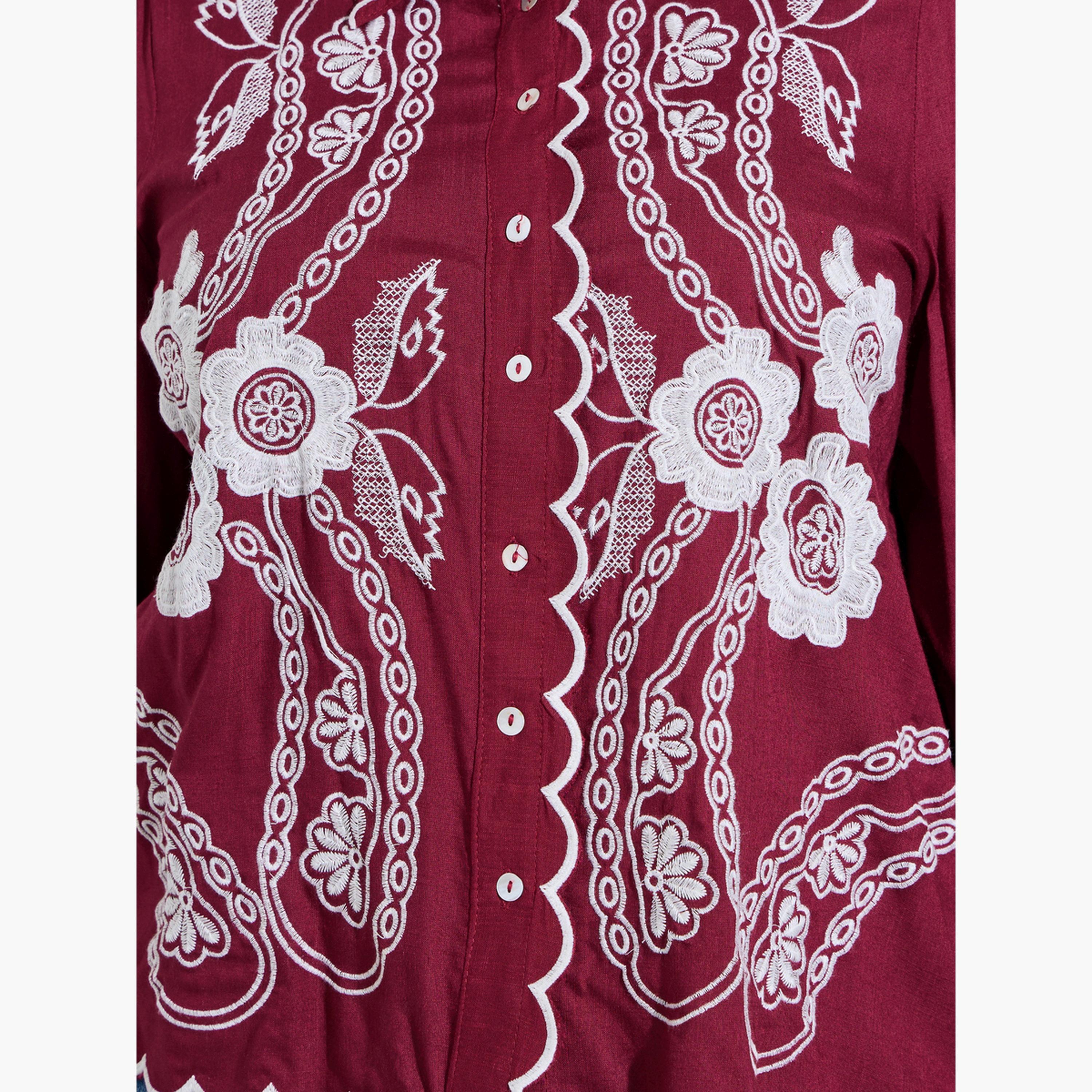 بلوزة قطن بمقاس كبير وتفاصيل مُطرّزة-women-clothing-shirtsandblouses-shirts-image-5