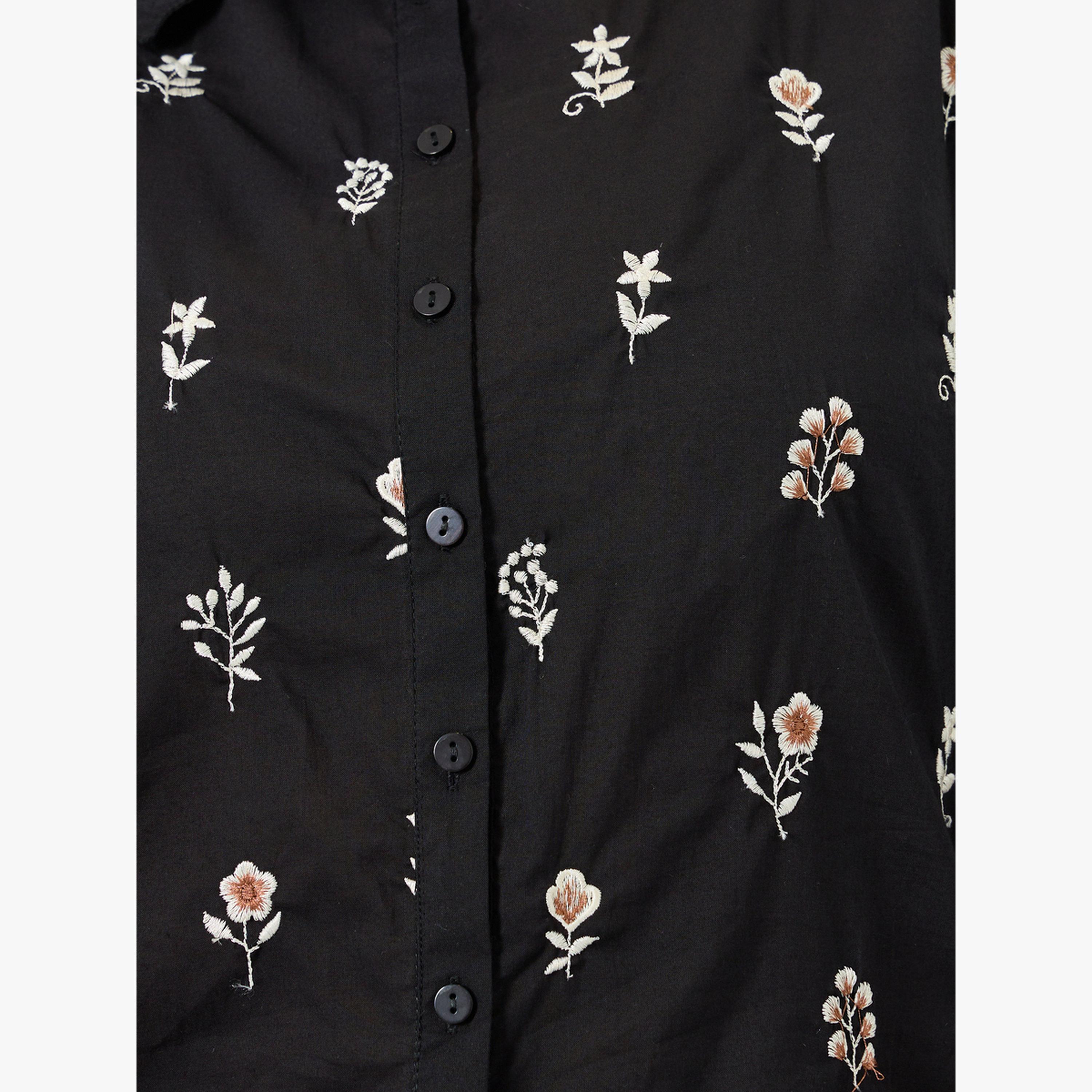 Styli Plus Size Floral Embroidered Cotton Shirt-women-clothing-shirtsandblouses-shirts-image-5