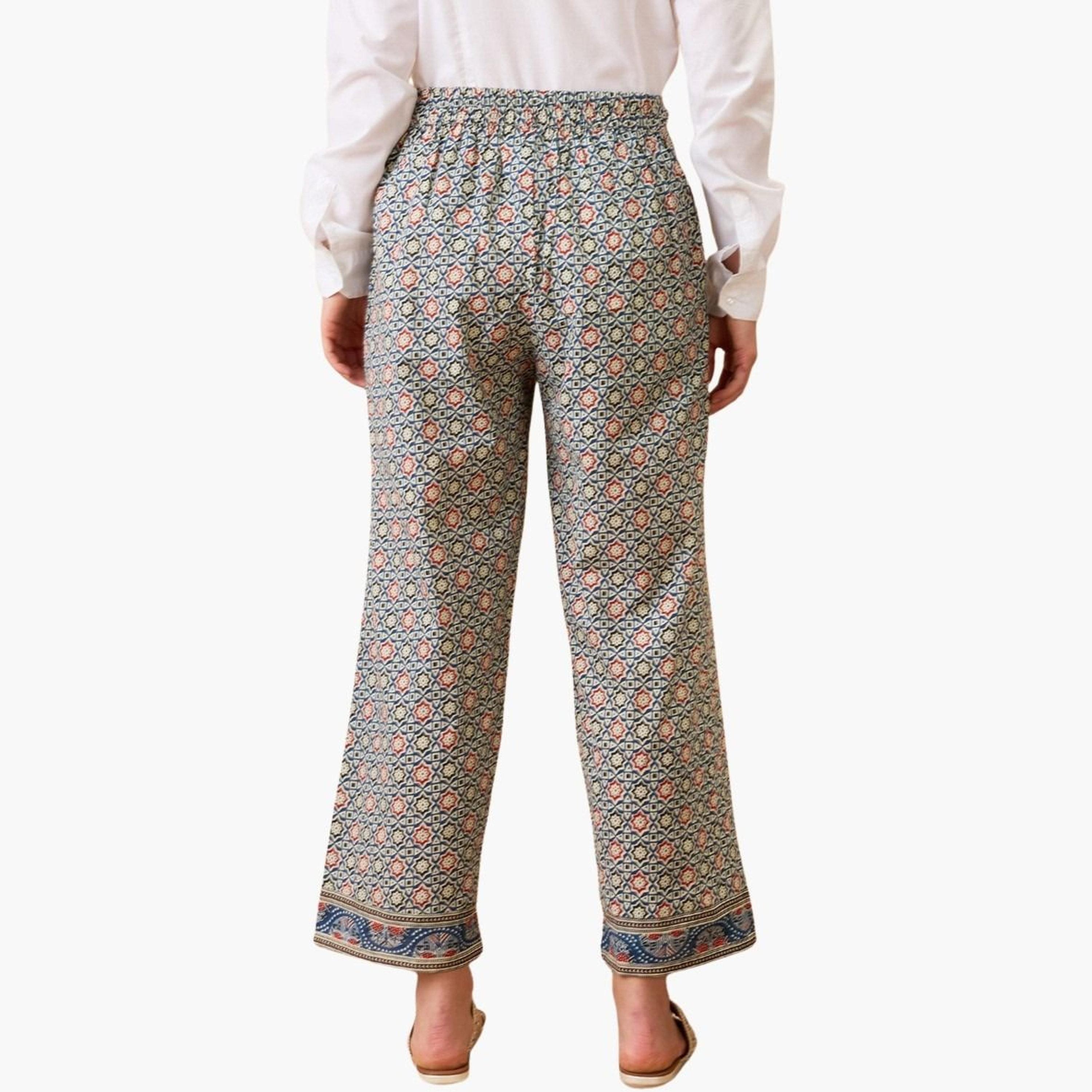 غلوبوس × ستايلي - بنطال مطبوع بقصة مستقيمة للنساء-women-clothing-bottoms-trousers-image-5
