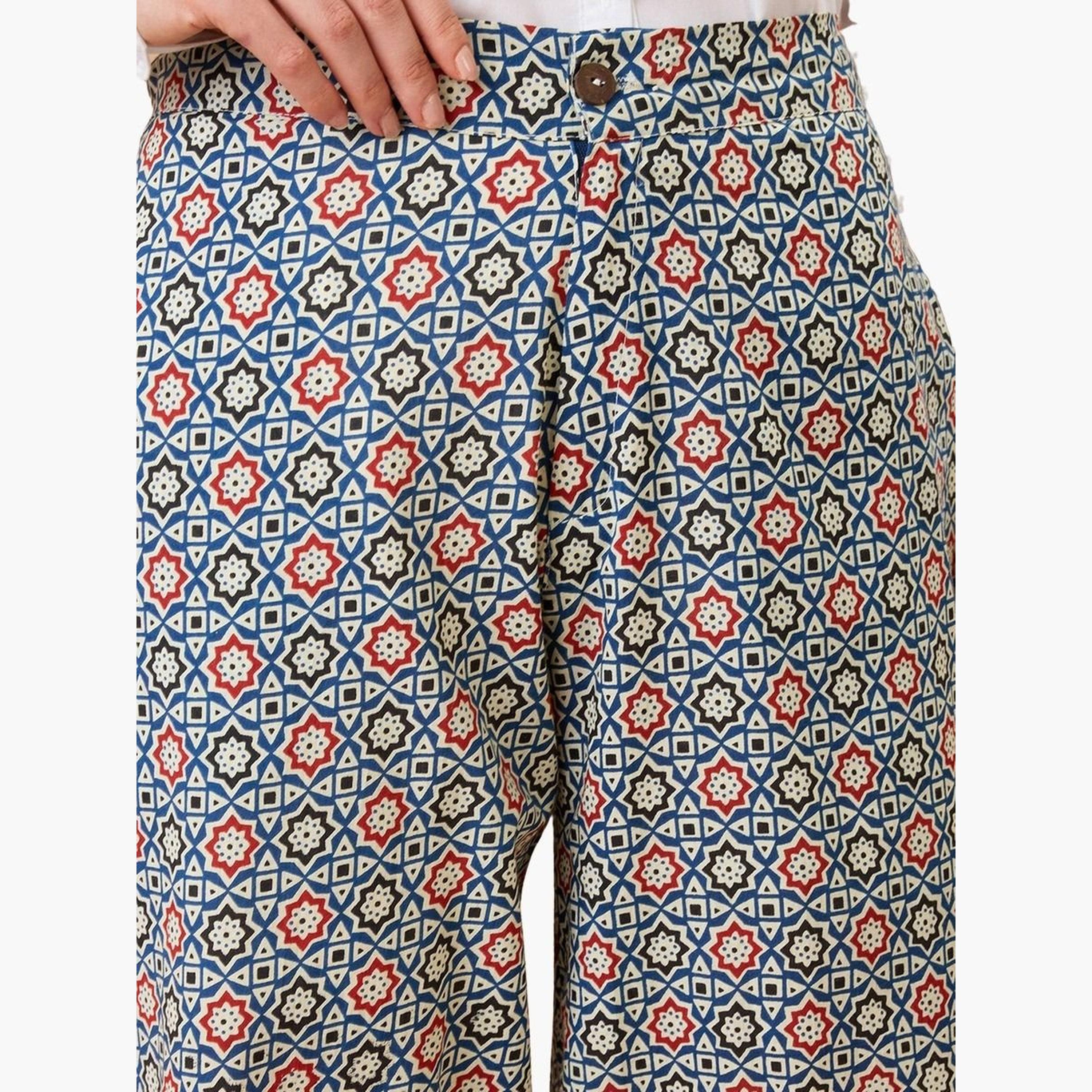 غلوبوس × ستايلي - بنطال مطبوع بقصة مستقيمة للنساء-women-clothing-bottoms-trousers-image-6