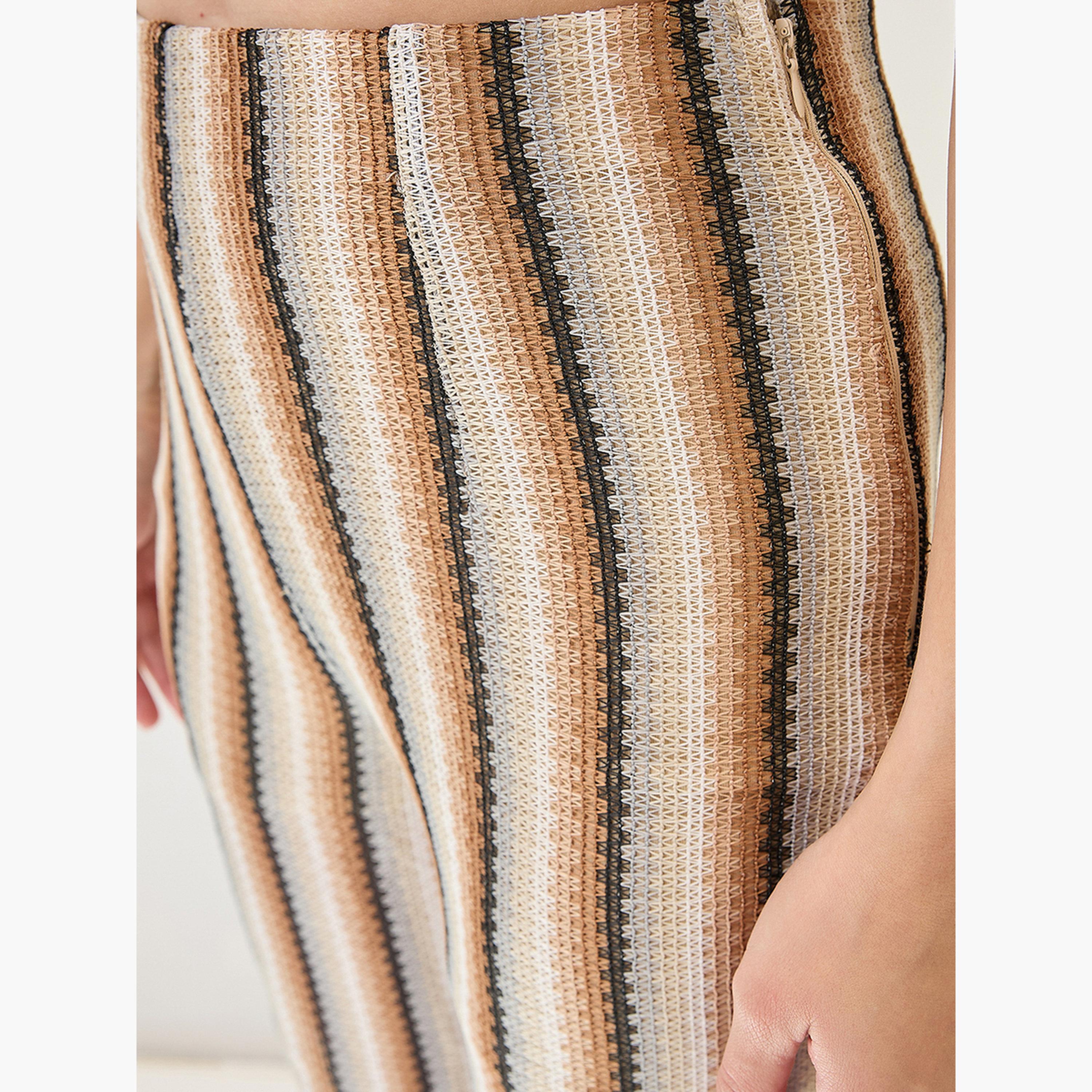 Globus X Styli Women Striped Crochet Bootcut Trousers-women-clothing-bottoms-trousers-image-6