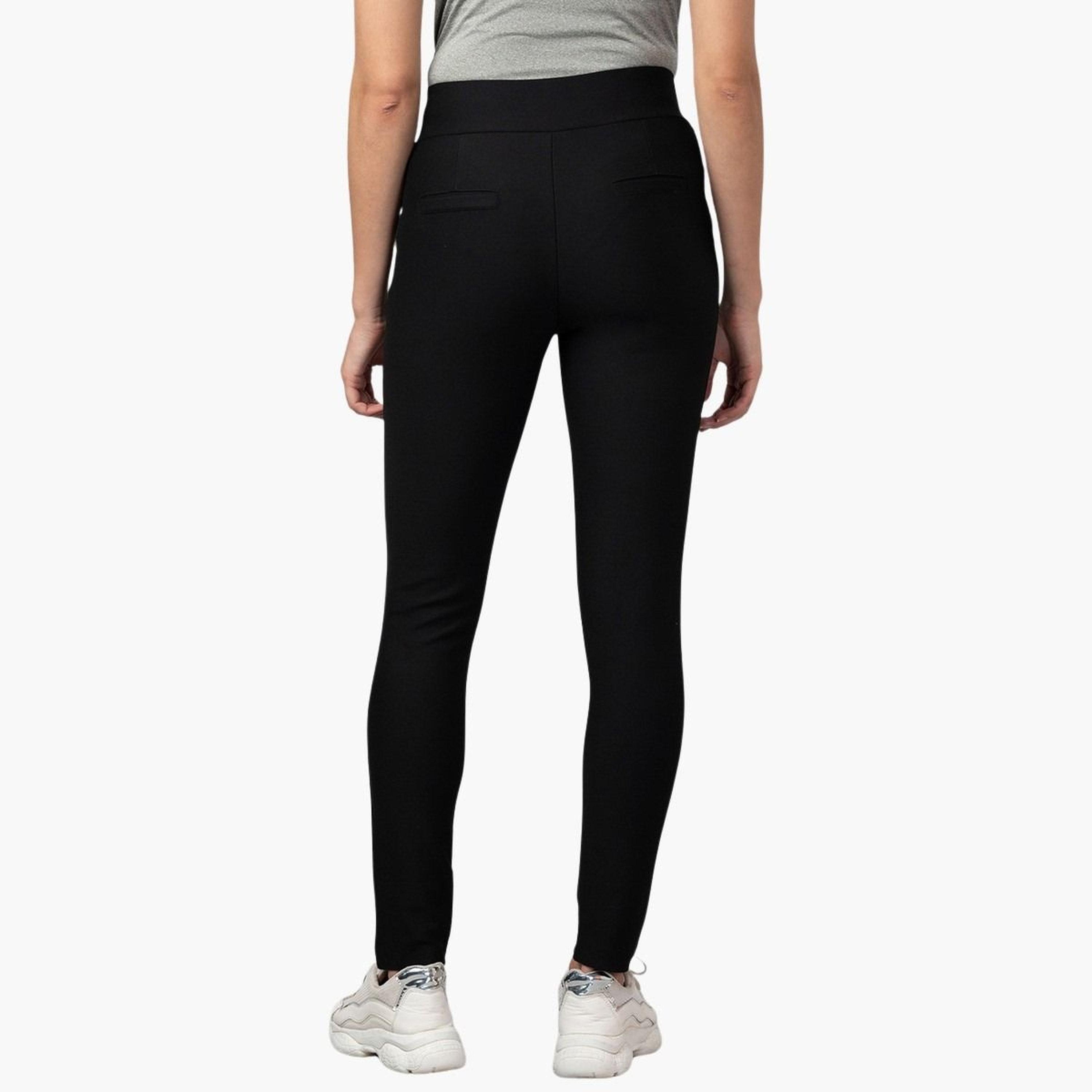 غلوبوس × ستايلي - بنطال ضيق أسود سادة للنساء-women-clothing-bottoms-trousers-image-3