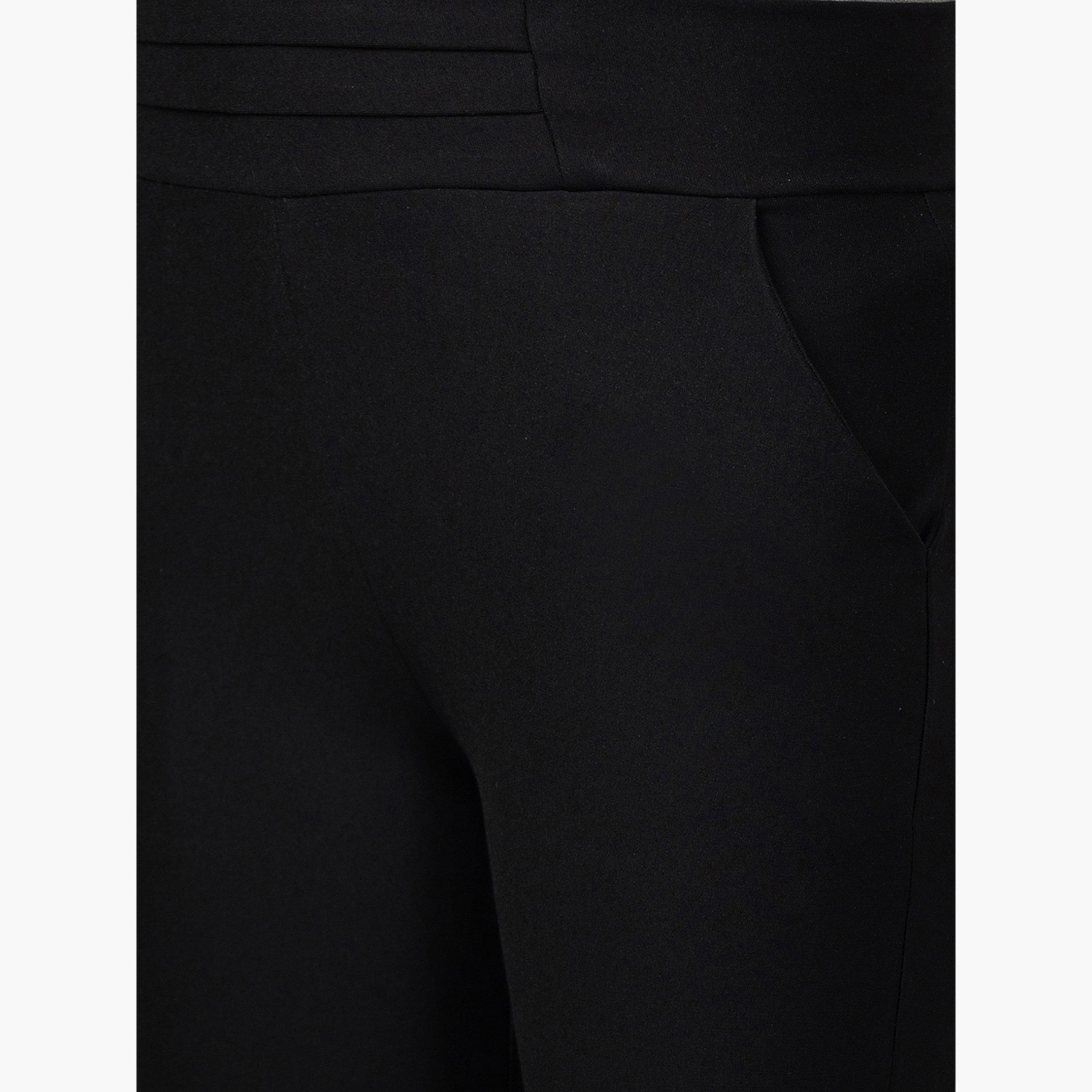 غلوبوس × ستايلي - بنطال ضيق أسود سادة للنساء-women-clothing-bottoms-trousers-image-5