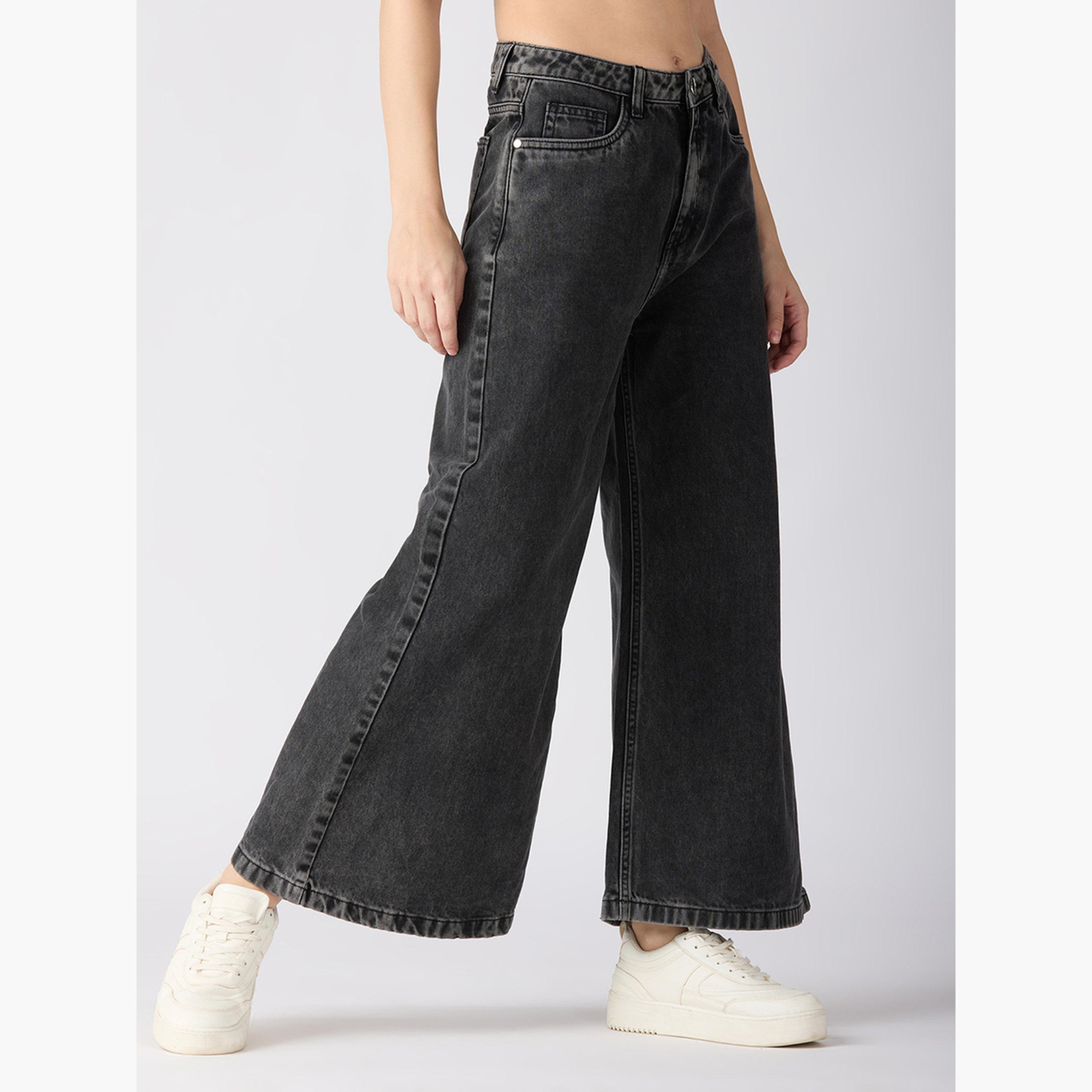 غلوبوس × ستايلي - بنطال جينز واسع من القطن لون الفحم للنساء-women-clothing-bottoms-jeans-image-4