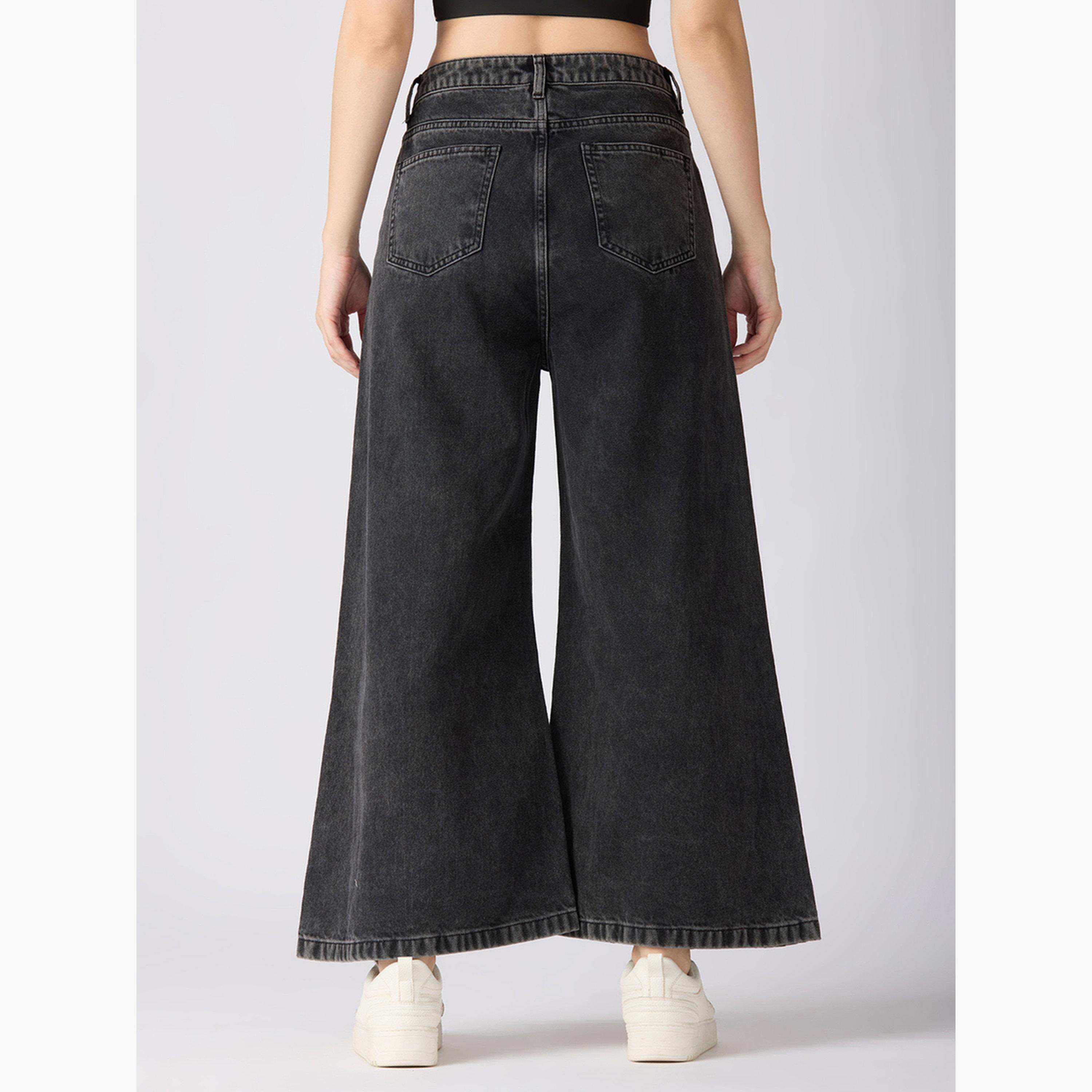 غلوبوس × ستايلي - بنطال جينز واسع من القطن لون الفحم للنساء-women-clothing-bottoms-jeans-image-5