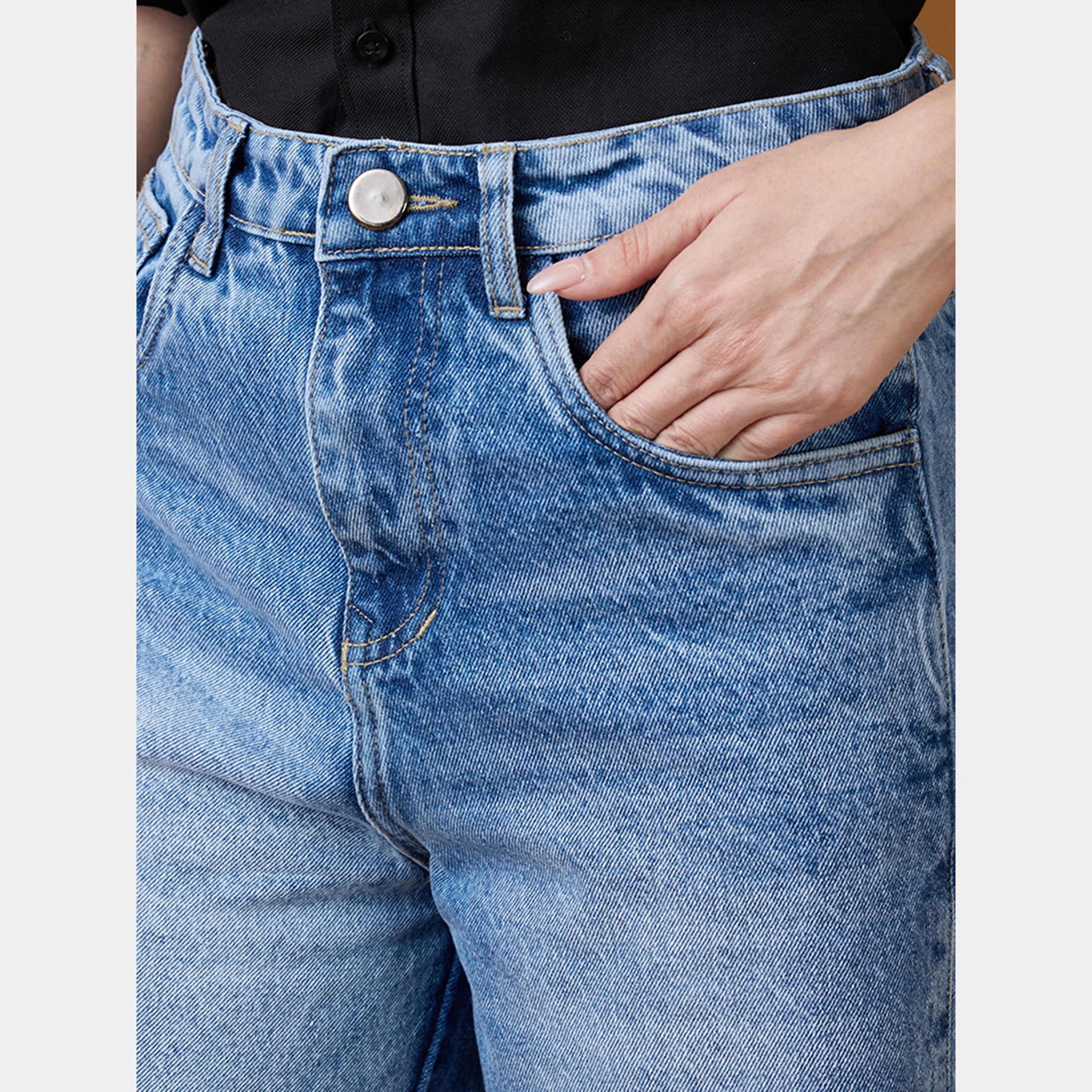 غلوبوص × ستايلي - بنطال جينز أزرق متوسط ​​الارتفاع-women-clothing-bottoms-jeans-image-5
