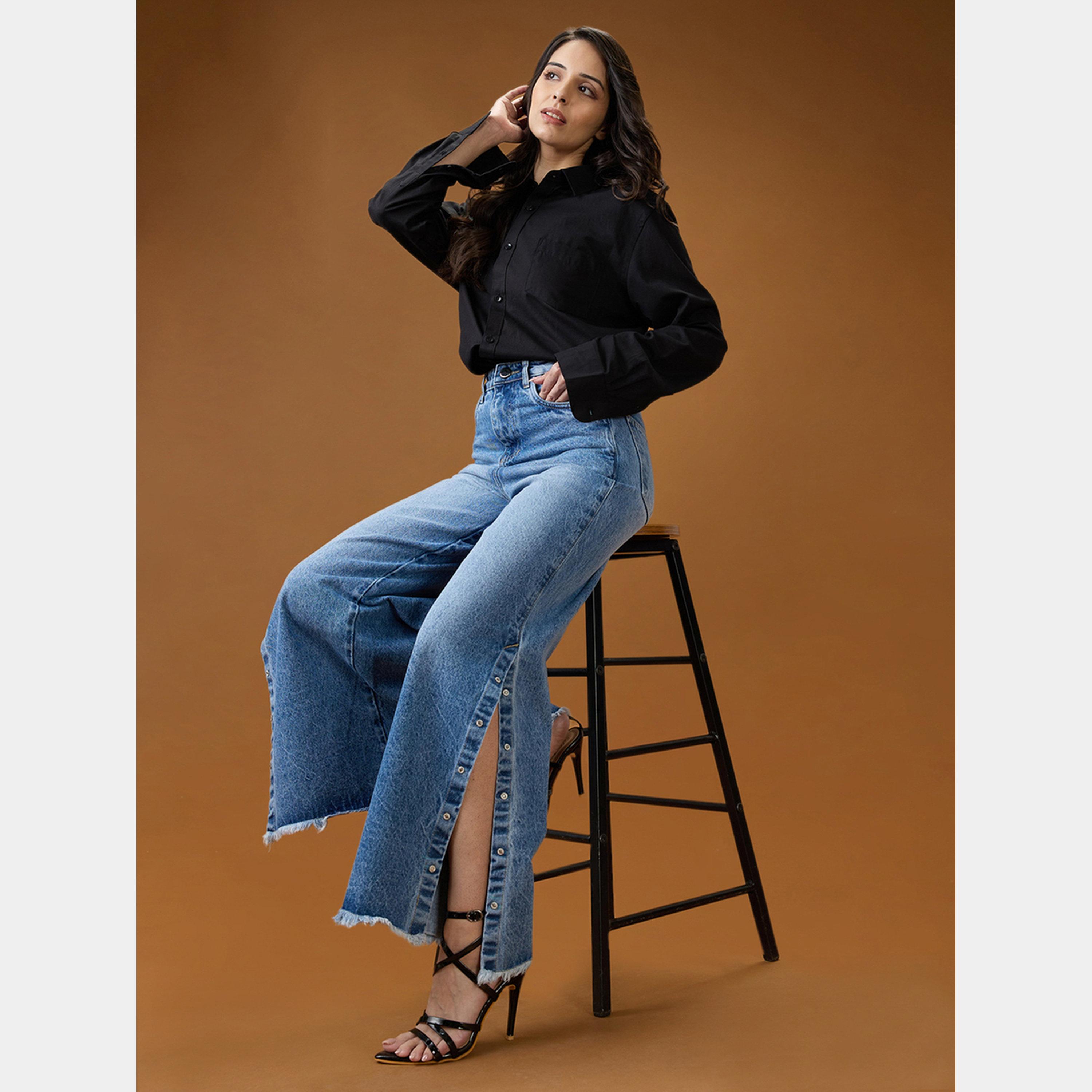 Globus X Styli Mid Rise Blue Denim Jeans-women-clothing-bottoms-jeans-image-6