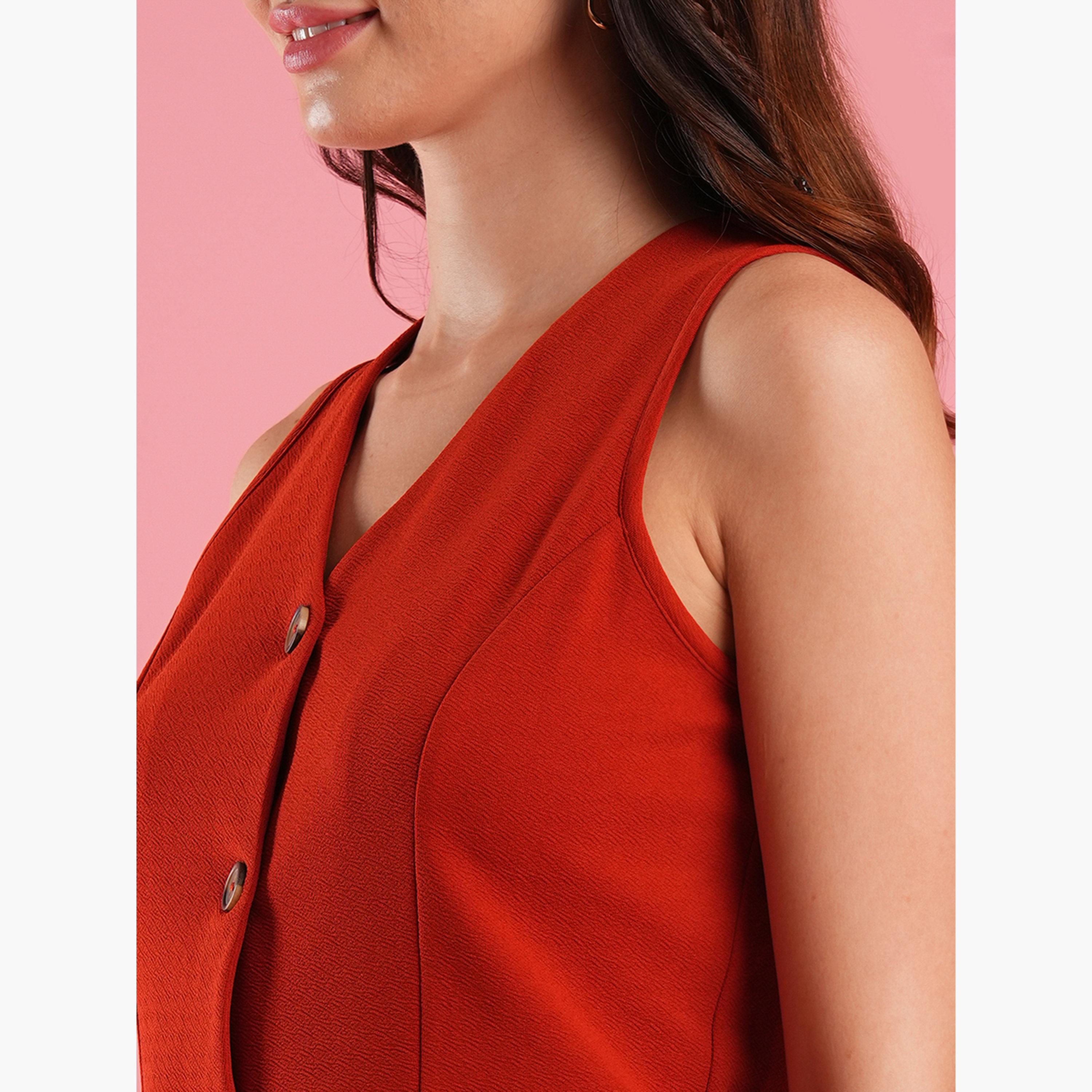 Globus X Styli V Neck Button Front Waistcoat and Shorts Co-Ords-women-clothing-coordsets-image-6