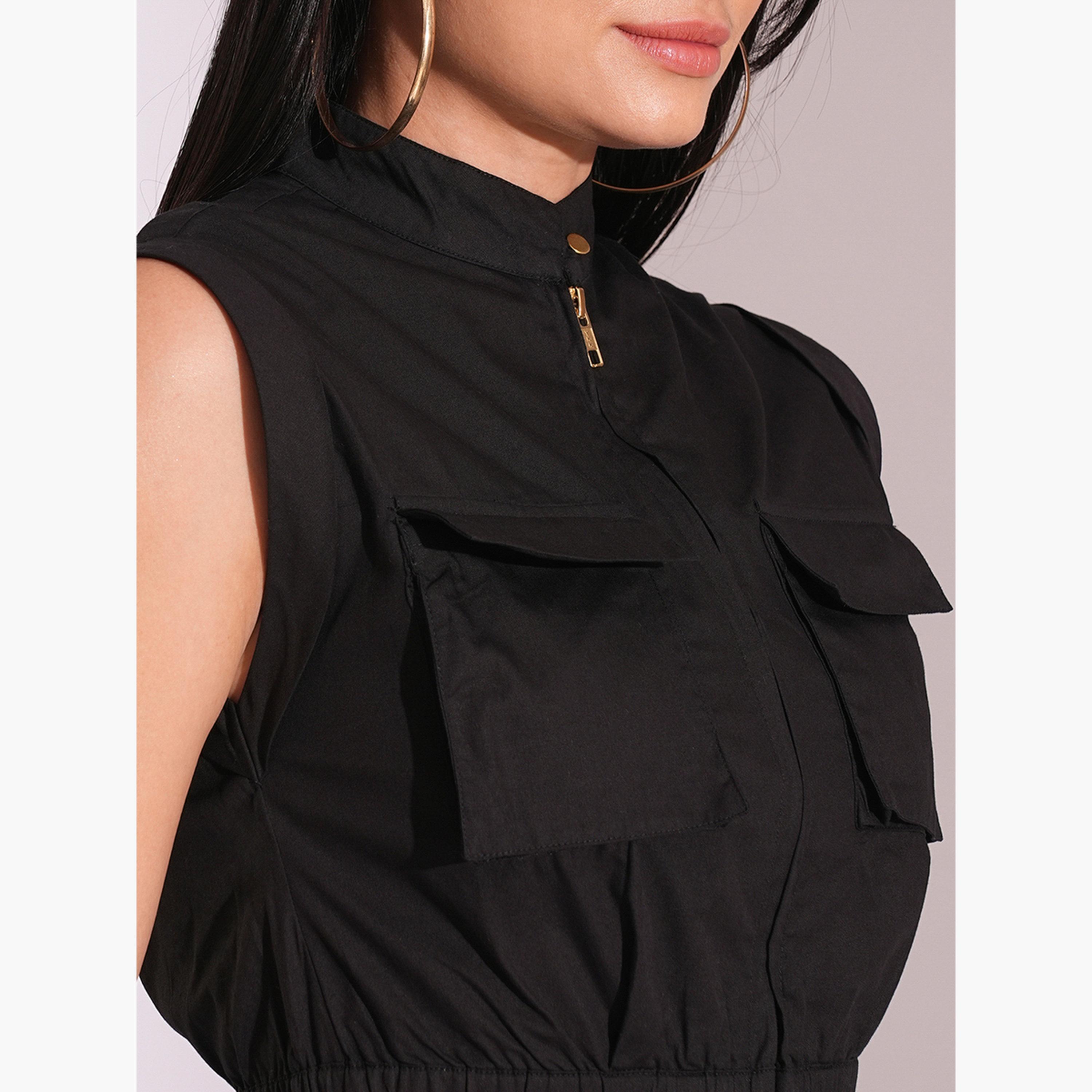 Globus X Styli Front Zip Streetwear Utility Crop Top and Shorts Co-Ords-women-clothing-coordsets-image-6