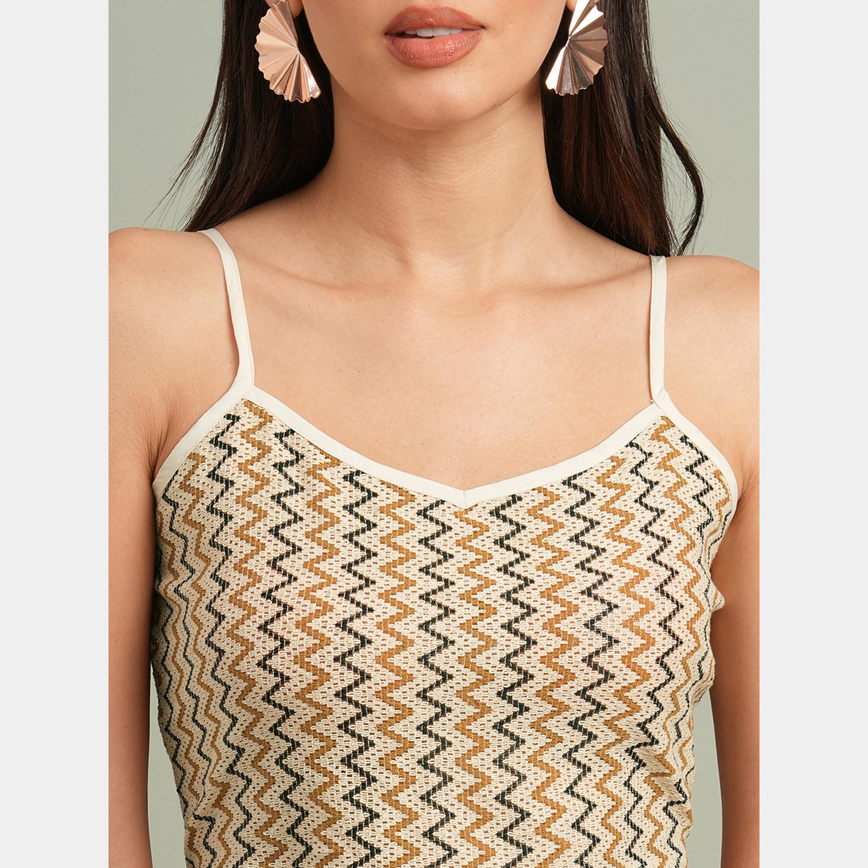 غلوبوص × ستايلي - بلوزة قصيرة وتنورة محبوكة بنمط متعرج-women-clothing-coordsets-image-4