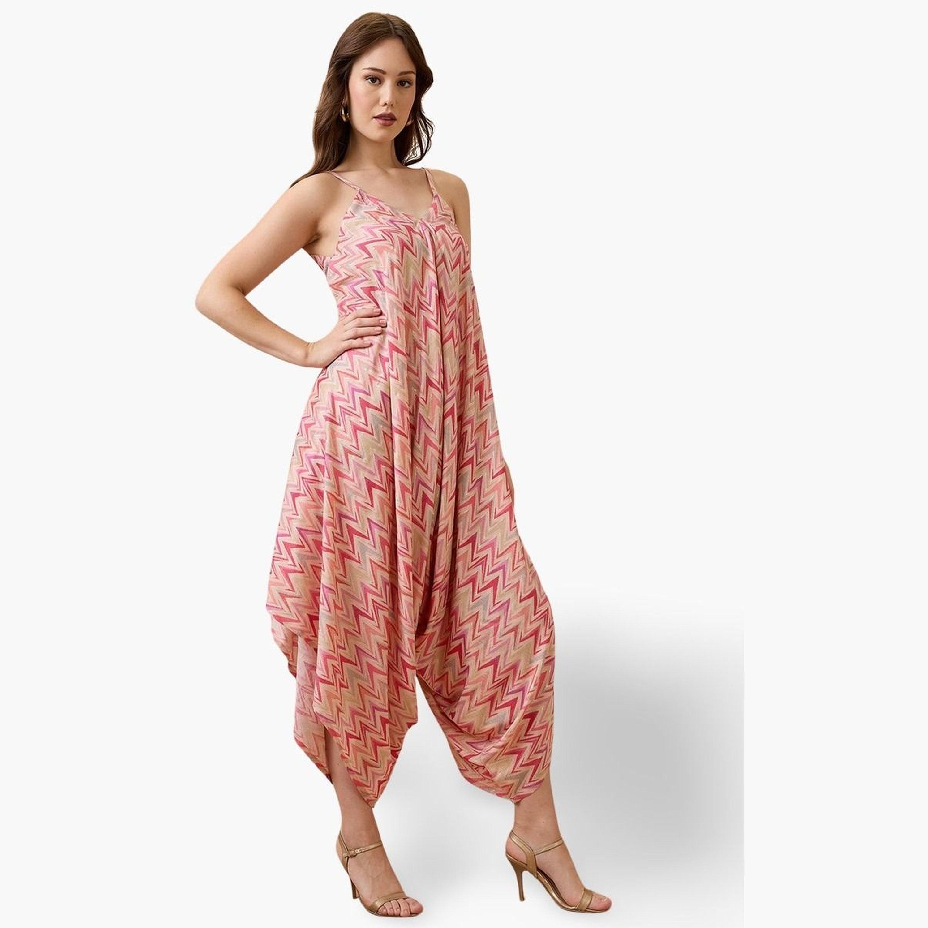 غلوبوص × ستايلي - جمبسوت رباط على الخصر وحزام على الكتف-women-clothing-jumpsuits-image-1