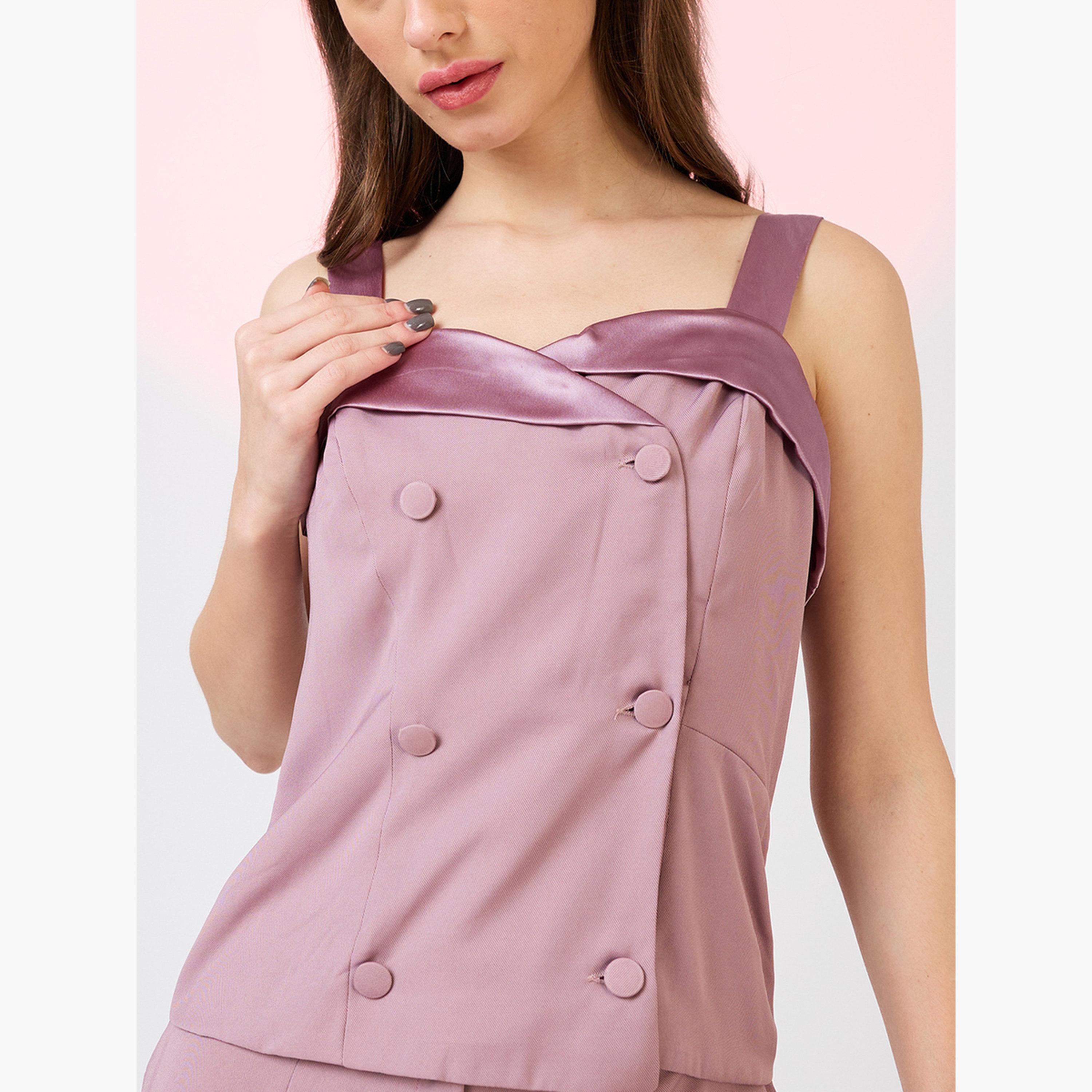 Globus X Styli Sweetheart Neck Double Breasted Workwear Jumpsuit-women-clothing-jumpsuits-image-4