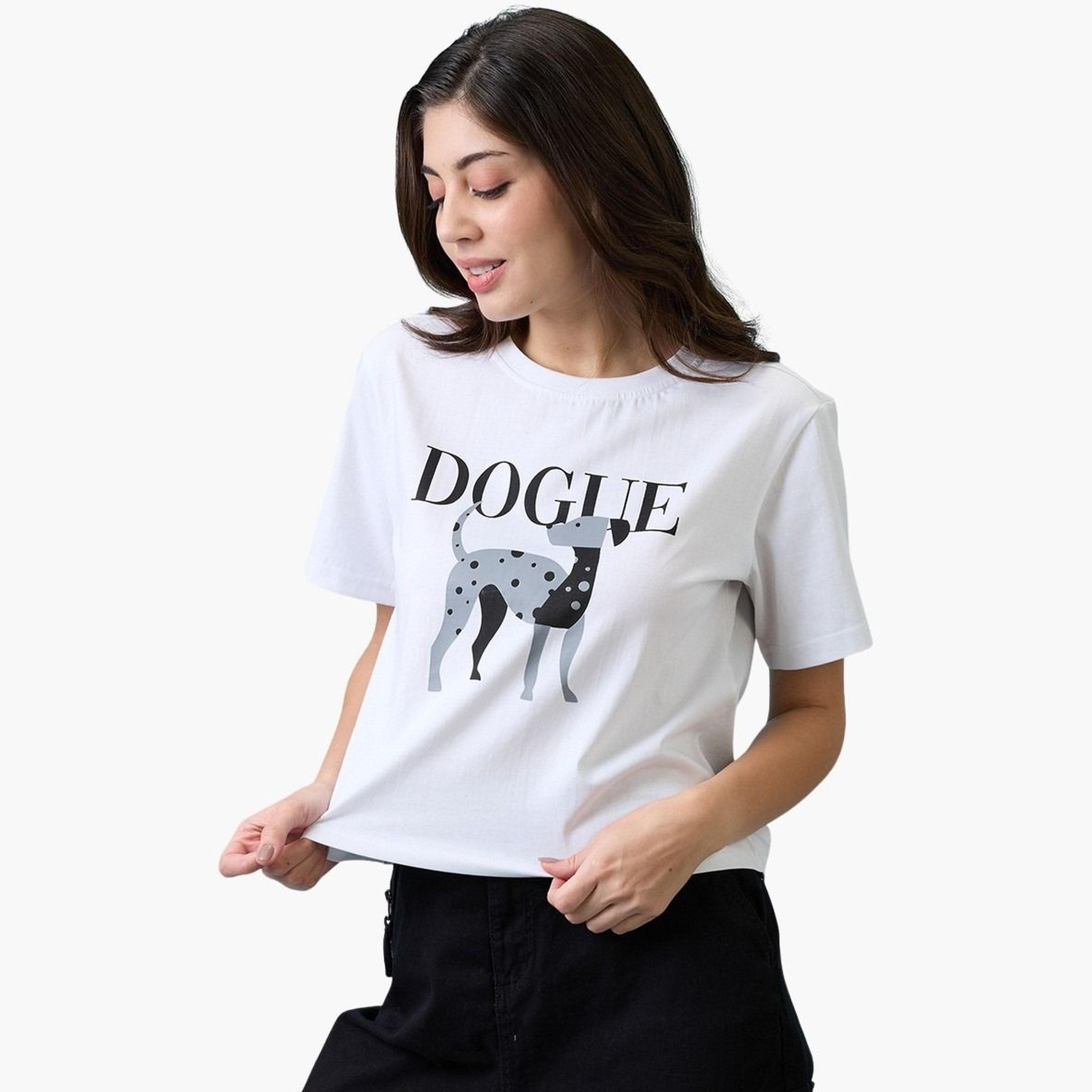 Globus X Styli Women White Graphic Print Oversized Crop T-Shirt-women-clothing-tshirts-image-1