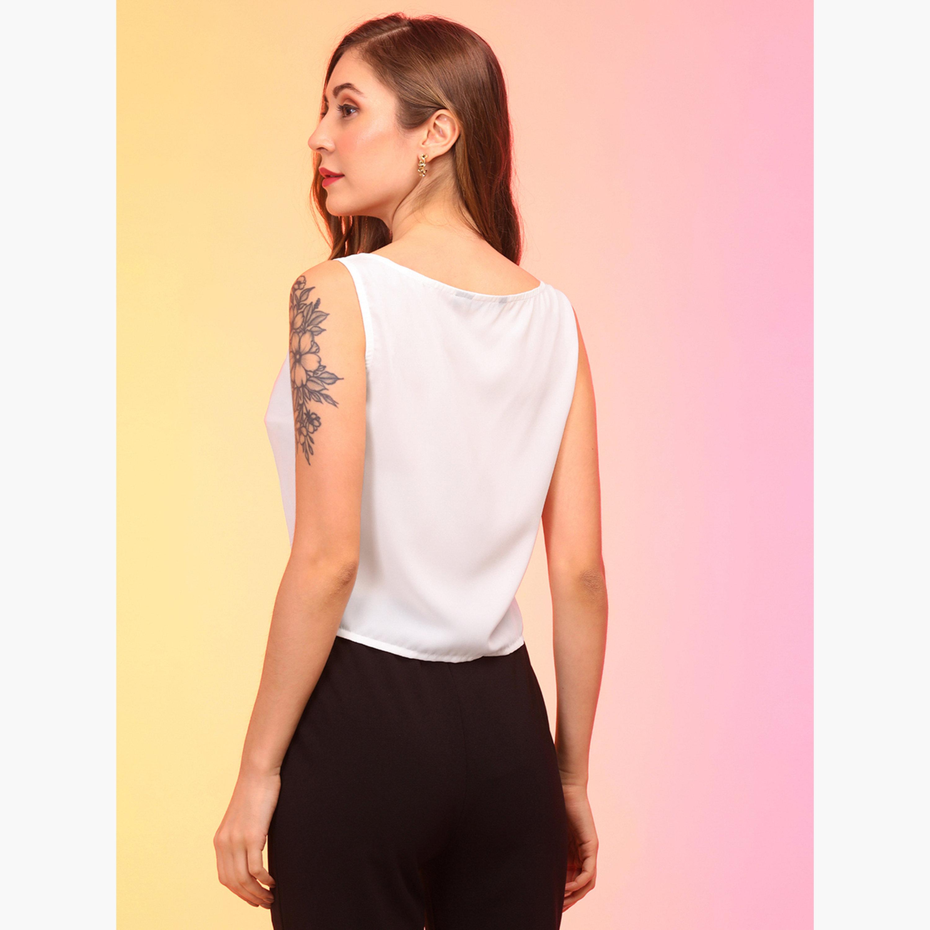 Globus X Styli Women White Cowl Neck Strappy Top-women-clothing-shirtsandblouses-blouses-image-3