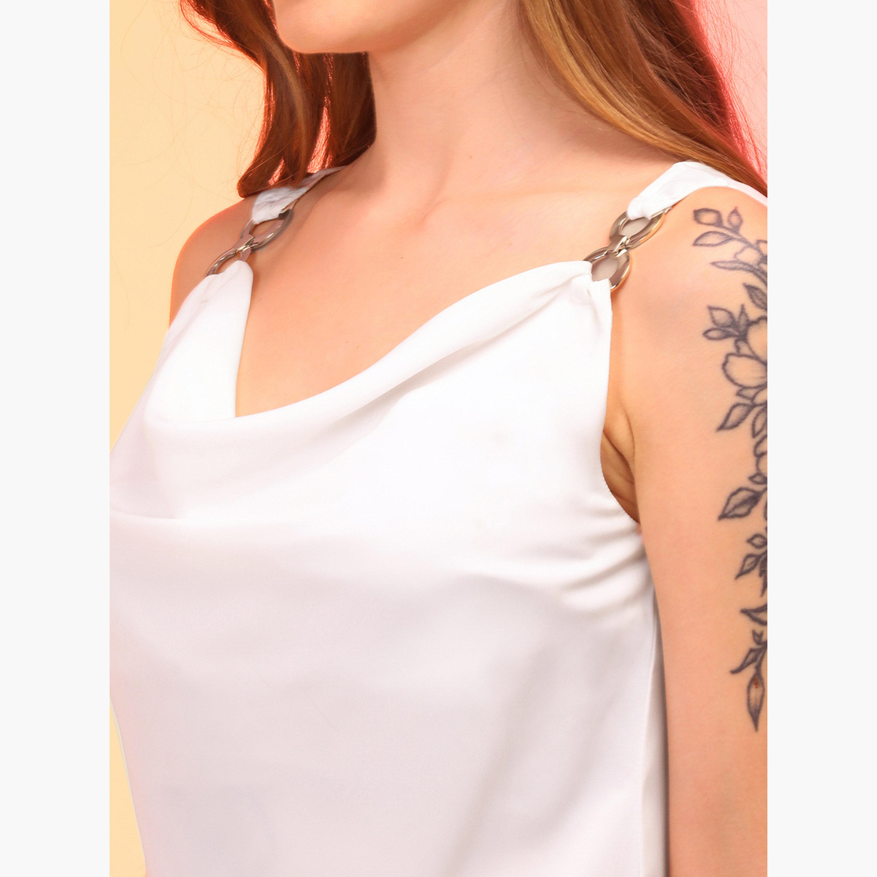 Globus X Styli Women White Cowl Neck Strappy Top-women-clothing-shirtsandblouses-blouses-image-5
