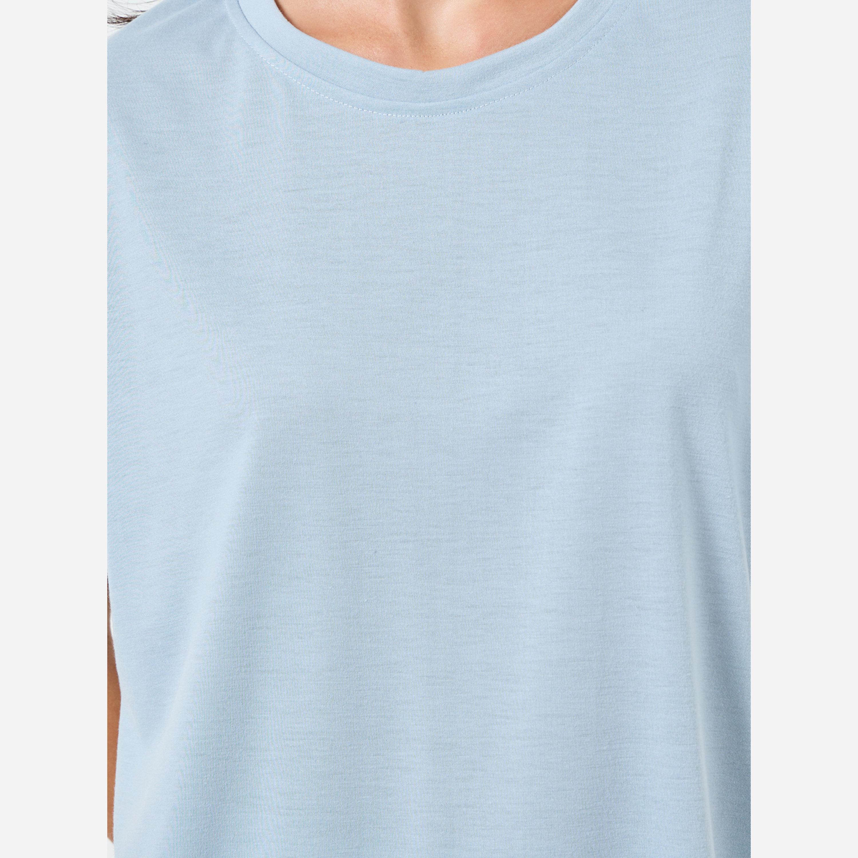Styli SOLID DROP SHOULDER TEE & AOP SKETCHY STAR CUFFED PYJAMA-women-clothing-nightwear-pyjamas-longsets-image-3