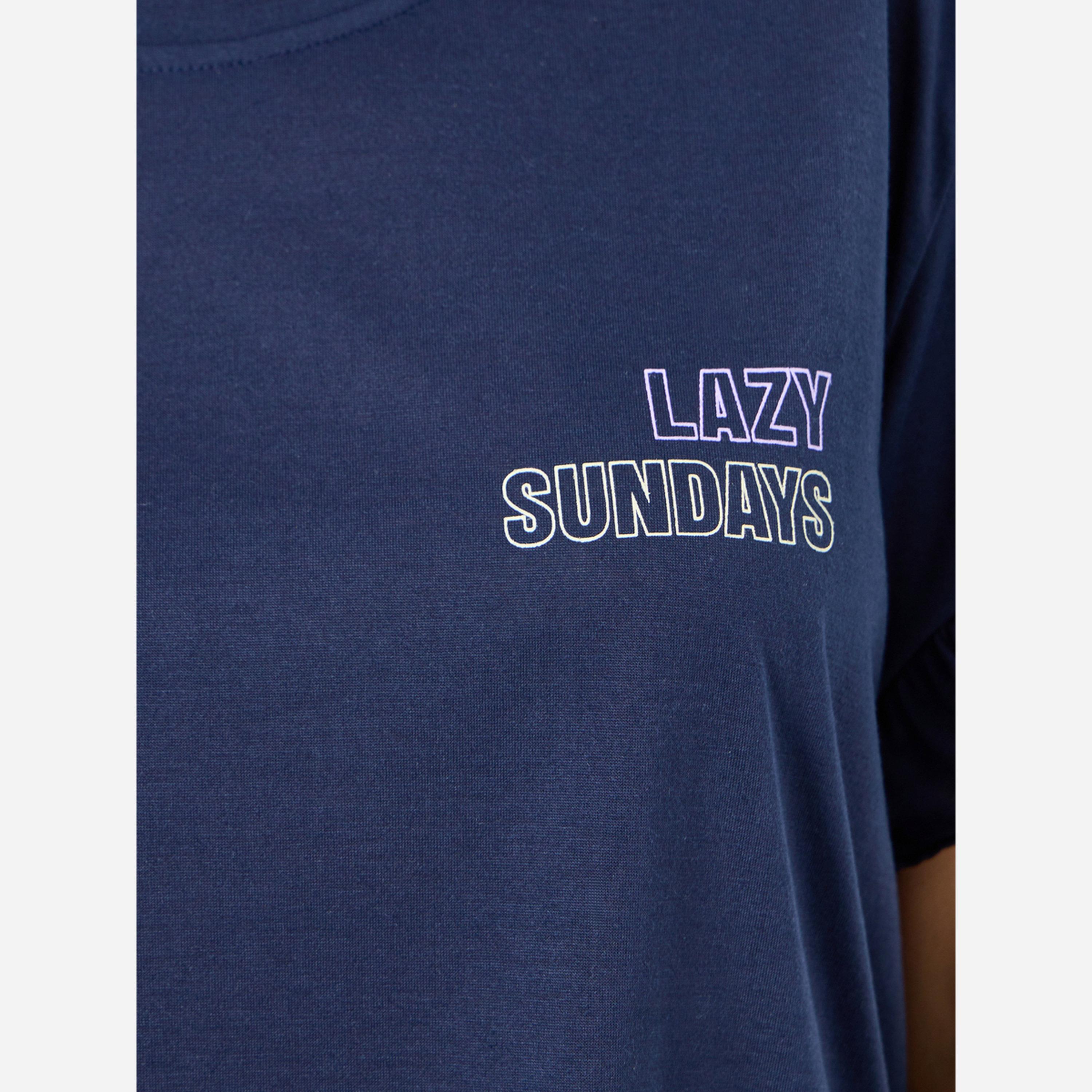 ستايلي - بيجاما تيشيرت أكمام مكشكشة وبنطال طبعة قلب-women-clothing-nightwear-pyjamas-longsets-image-4