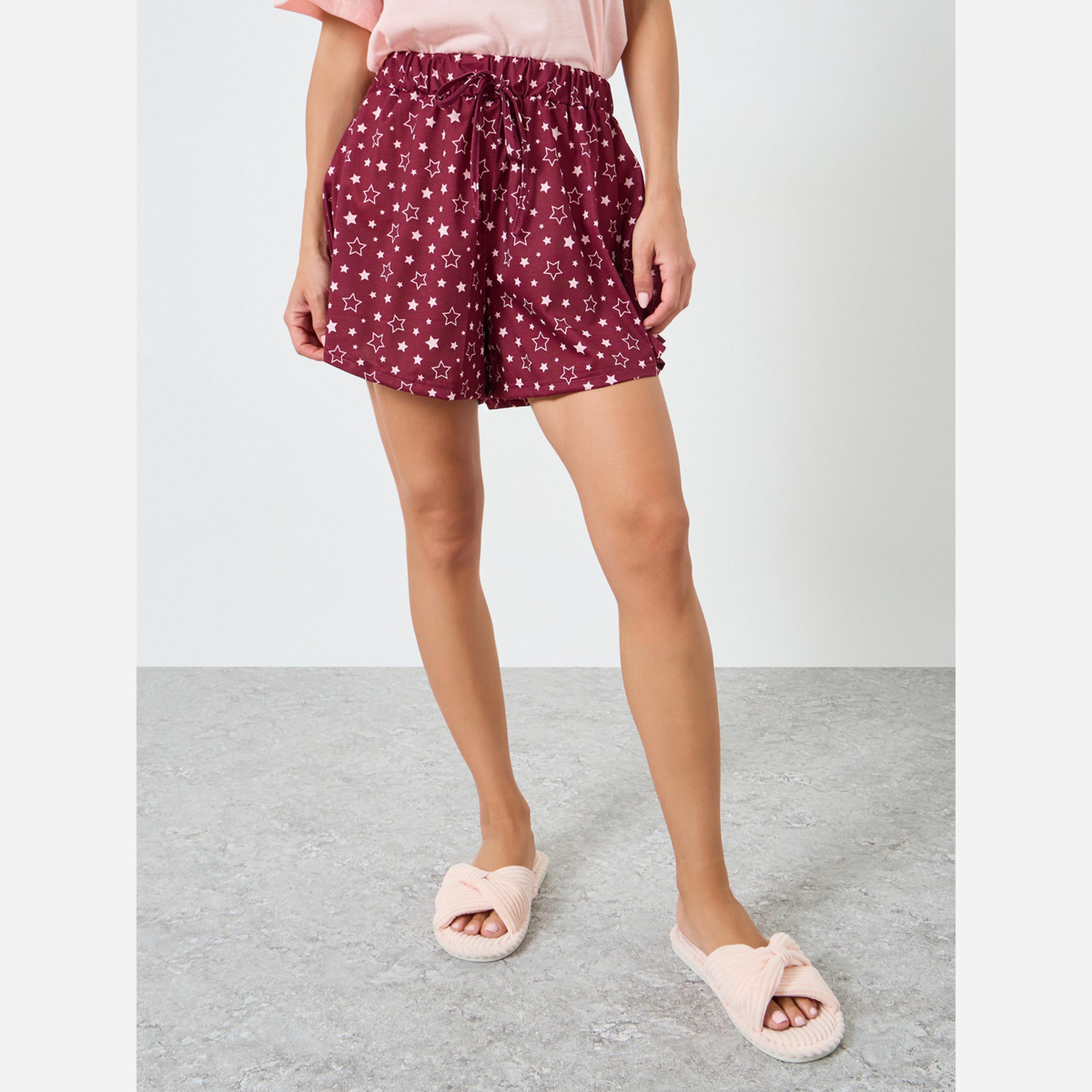 Styli DREAMER GRAPHIC DROP SHOULDER TEE & SHORT SET-women-clothing-nightwear-pyjamas-shortsets-image-4