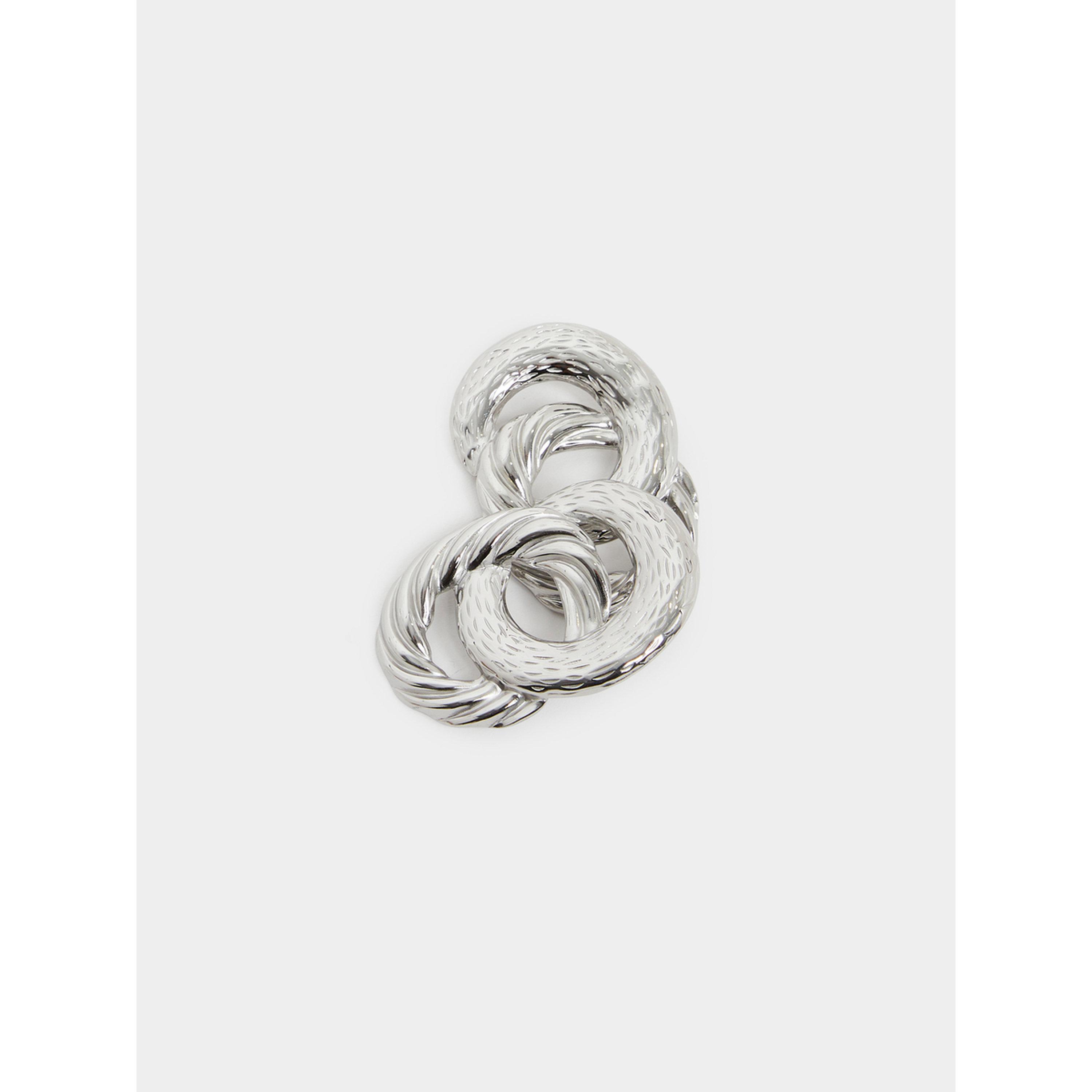 Styli Women Silver Twisted Hoop Earrings-women-watchesandjewellery-jewellery-earrings-image-3