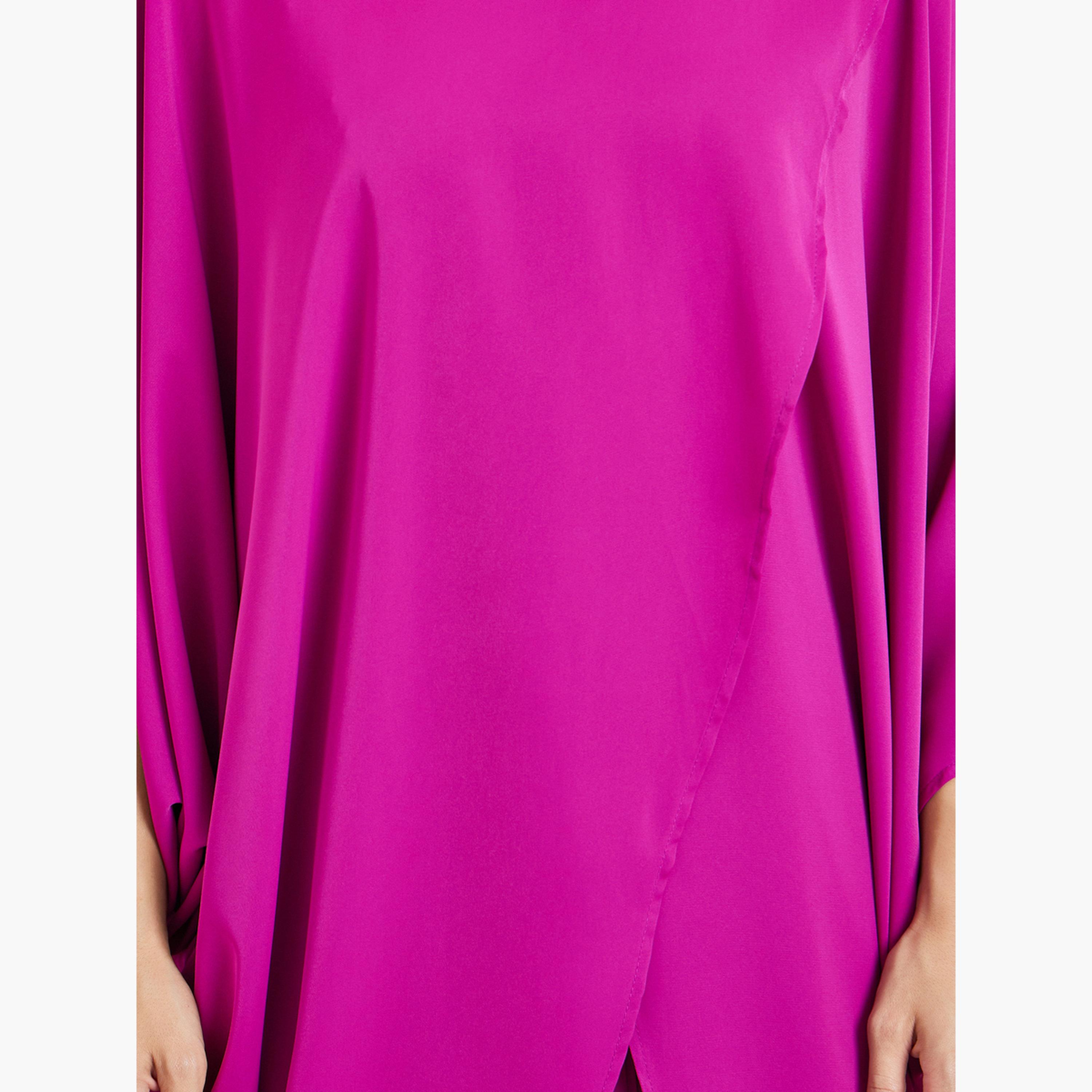 طقم بلوزة لف أمامية وتنورة بليسيه-women-clothing-coordsets-image-3