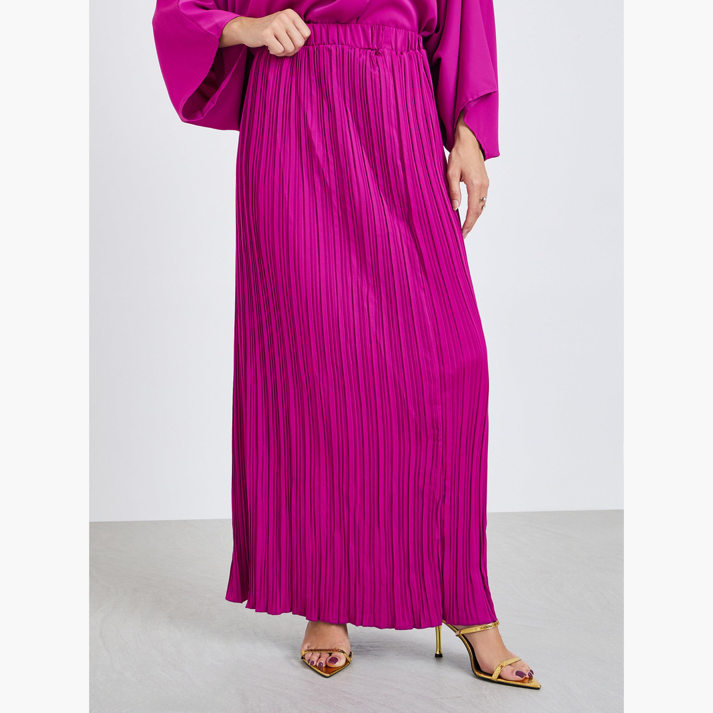 Keenly X Styli Women Wrap Front Top and Pleated Skirt Co-Ords-women-clothing-coordsets-image-4