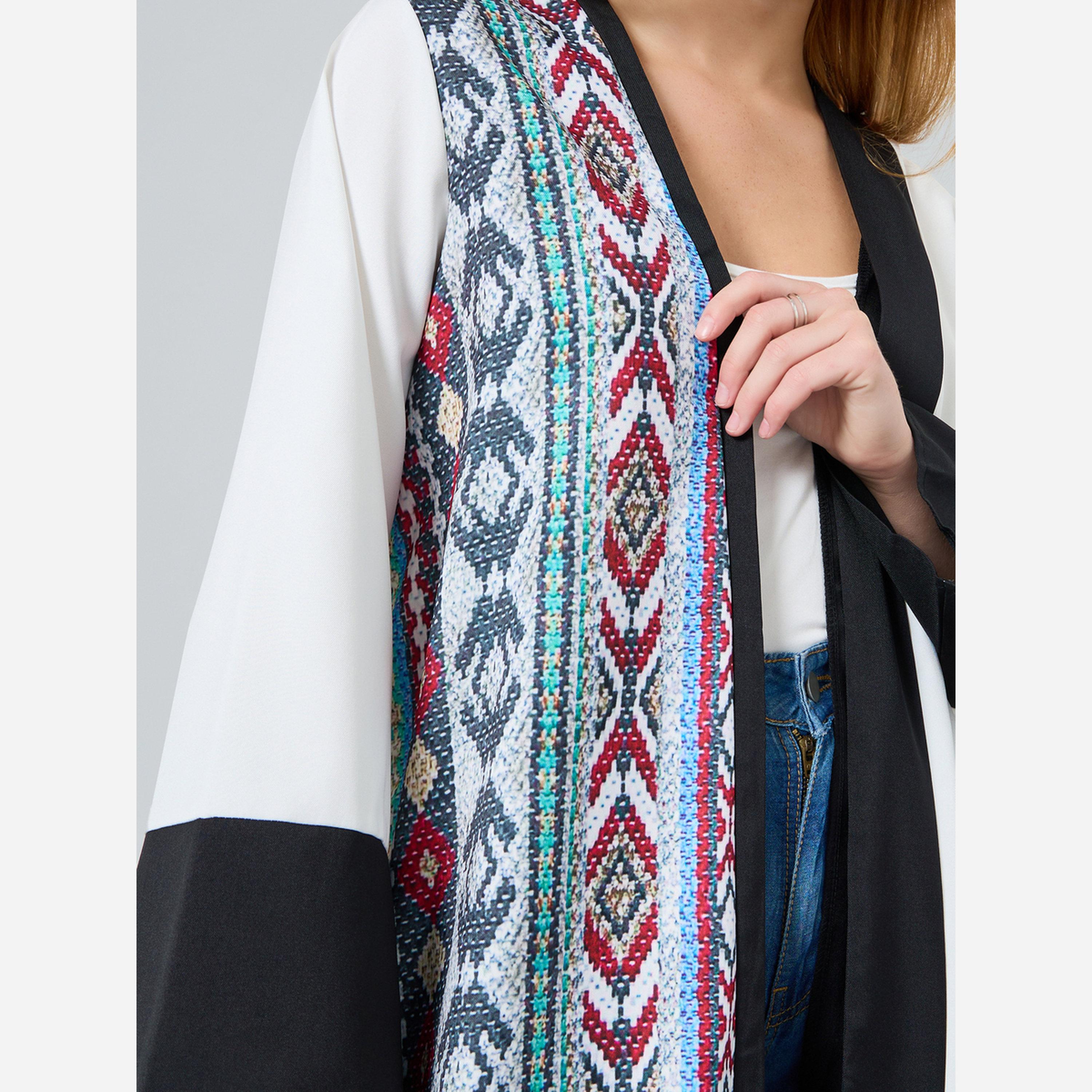 كينلي × ستايلي - كيمونو نسائي أكمام طويلة وطبعة رسومات متباينة-women-winterwear-coatsandjackets-jackets-image-4