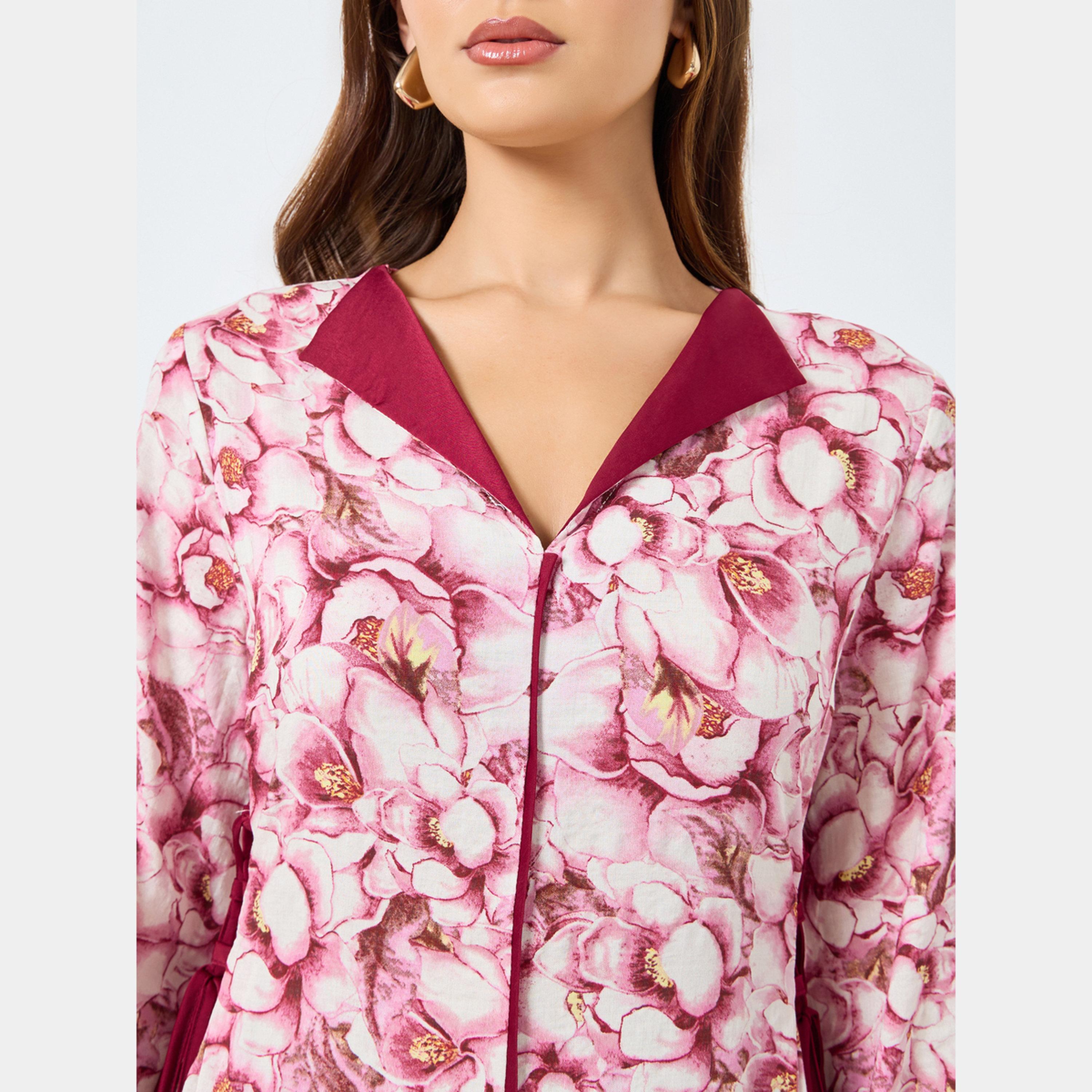 كينلي × ستايلي - فستان ماكسي نسائي بأكمام طويلة رقبة حرف V مطبوع بالكامل-women-clothing-dresses-image-5