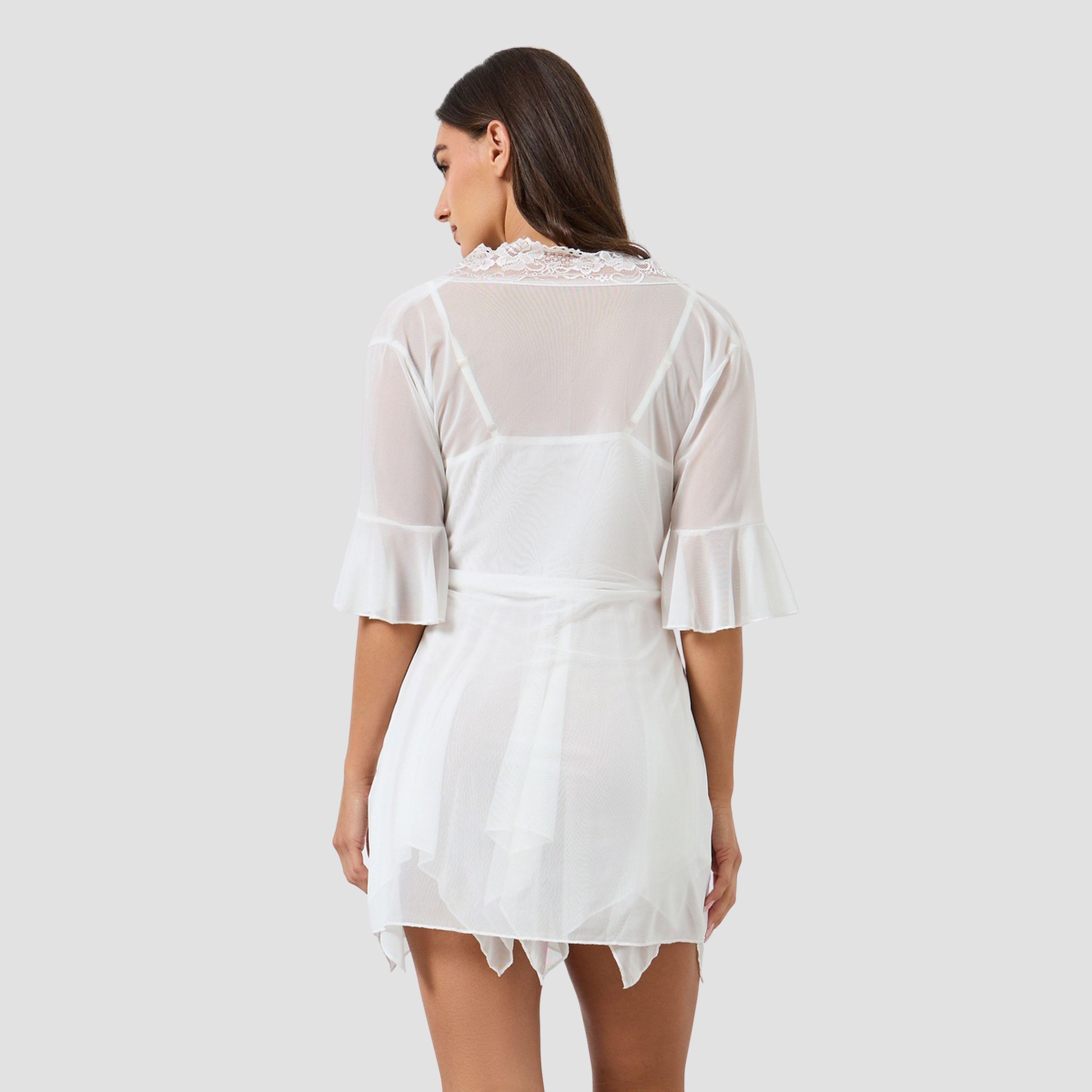 تيك تو - روب وفستان داخلي أكمام واسعة من الدانتيل المشبك-women-clothing-nightwear-robes-image-6