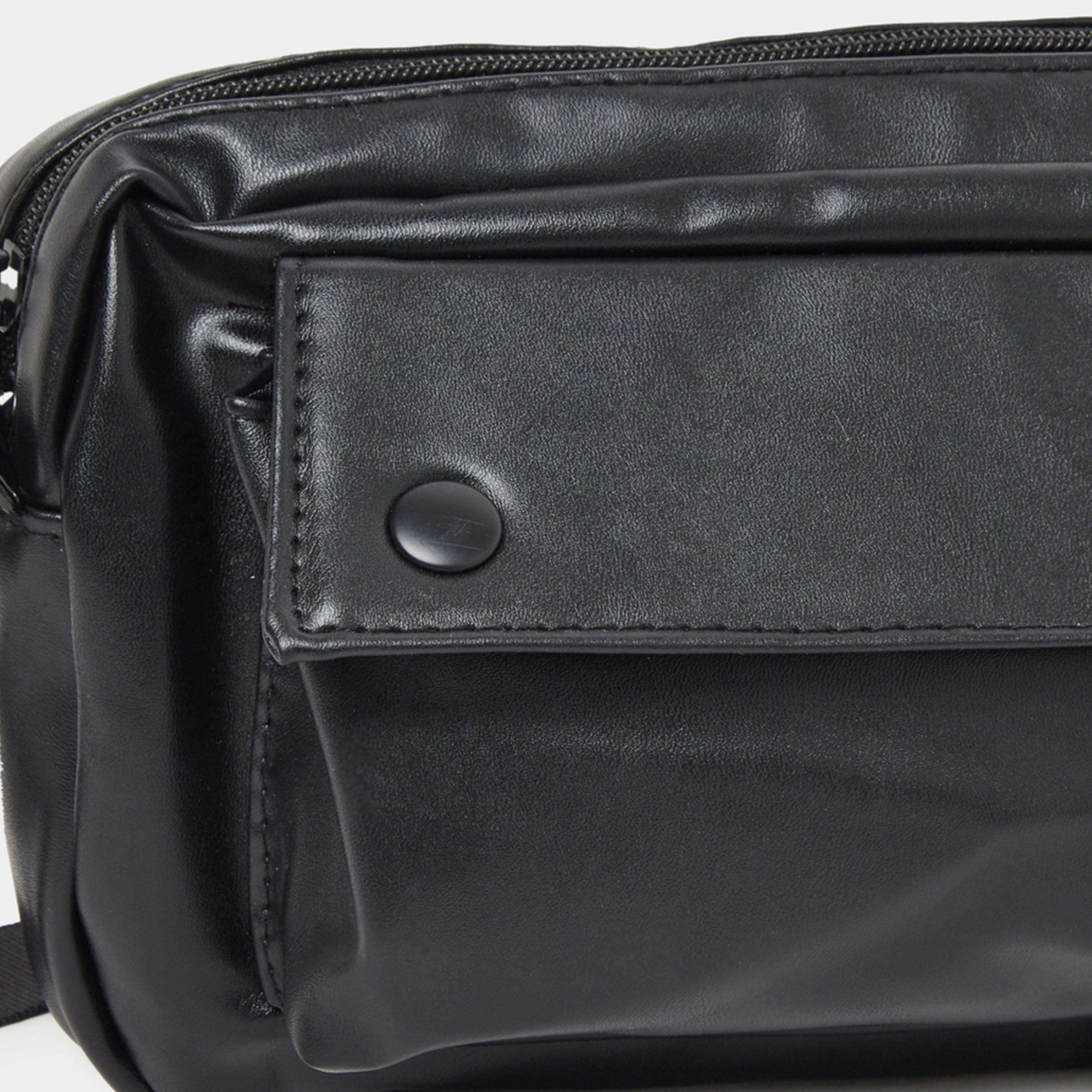 Styli Black Leather Crossbody Bag-men-bags-image-4