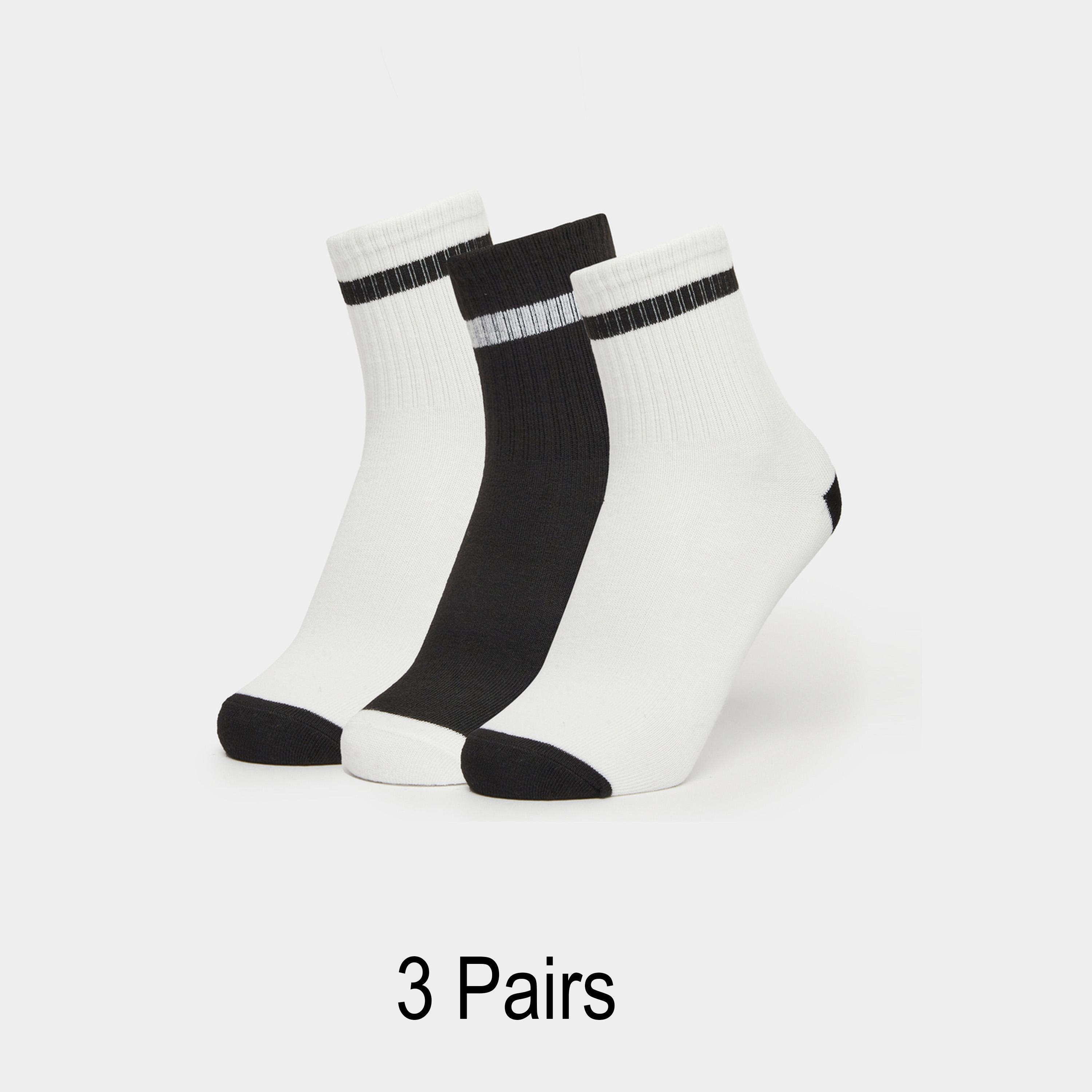 Styli Pack of 3 - Contrast Detail Cuff Crew Socks-men-socks-image-1