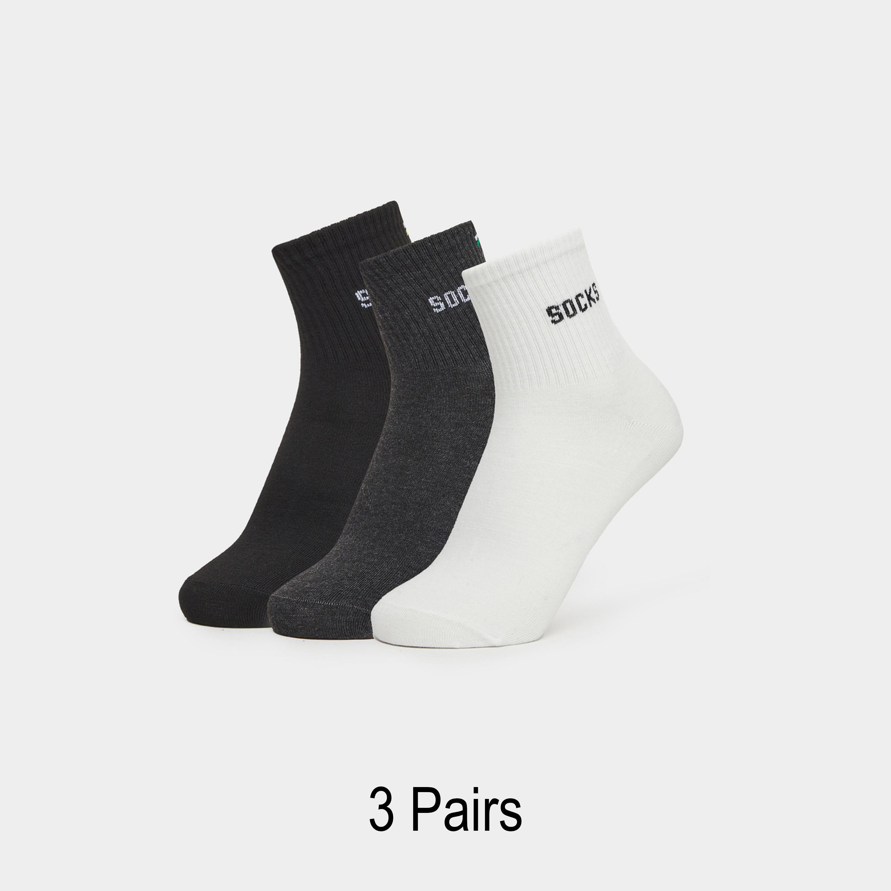 Styli Pack of 3 - Ribbed Cuff Crew Socks-men-socks-image-1