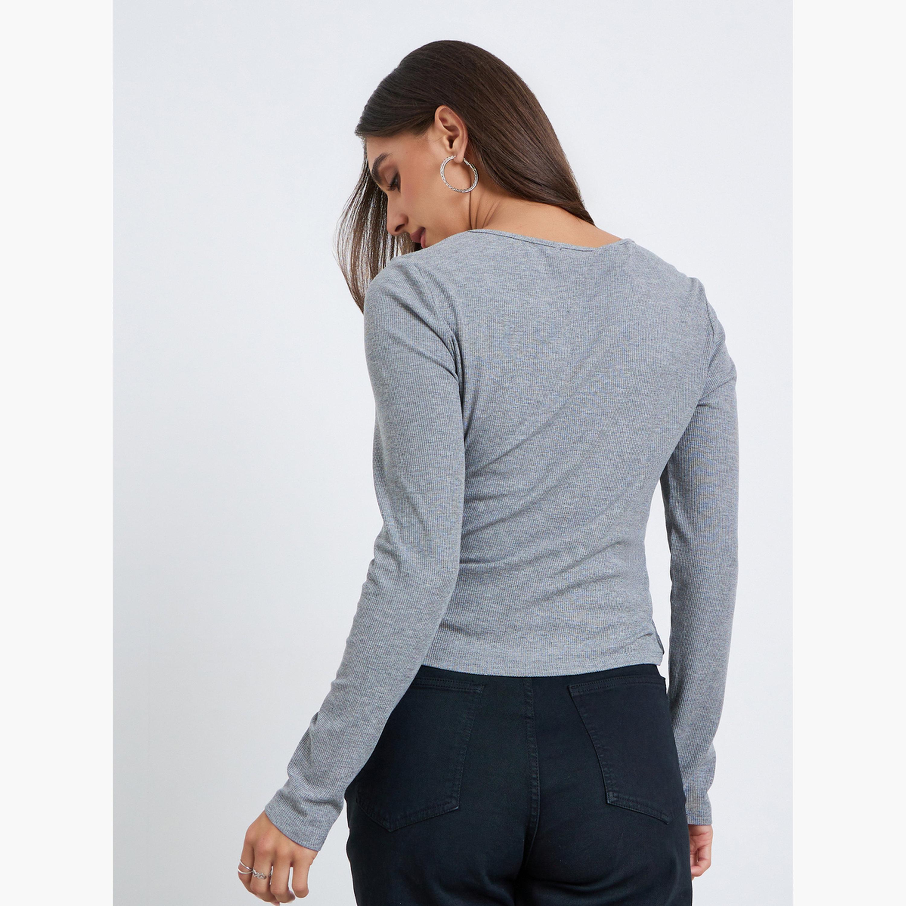 بلوزة بأكمام طويلة بقصة غير متماثلة-women-clothing-shirtsandblouses-blouses-image-4
