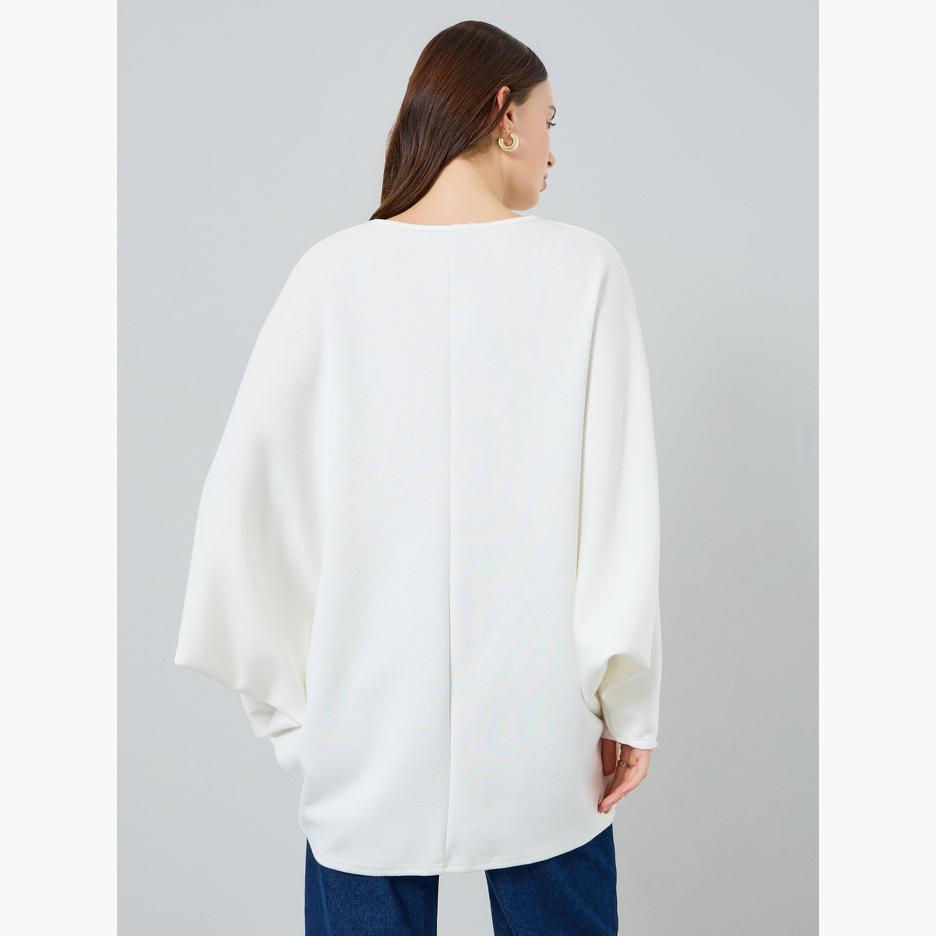 بلوزة محبوكة بأكمام جناح الخفاش-women-clothing-shirtsandblouses-blouses-image-4